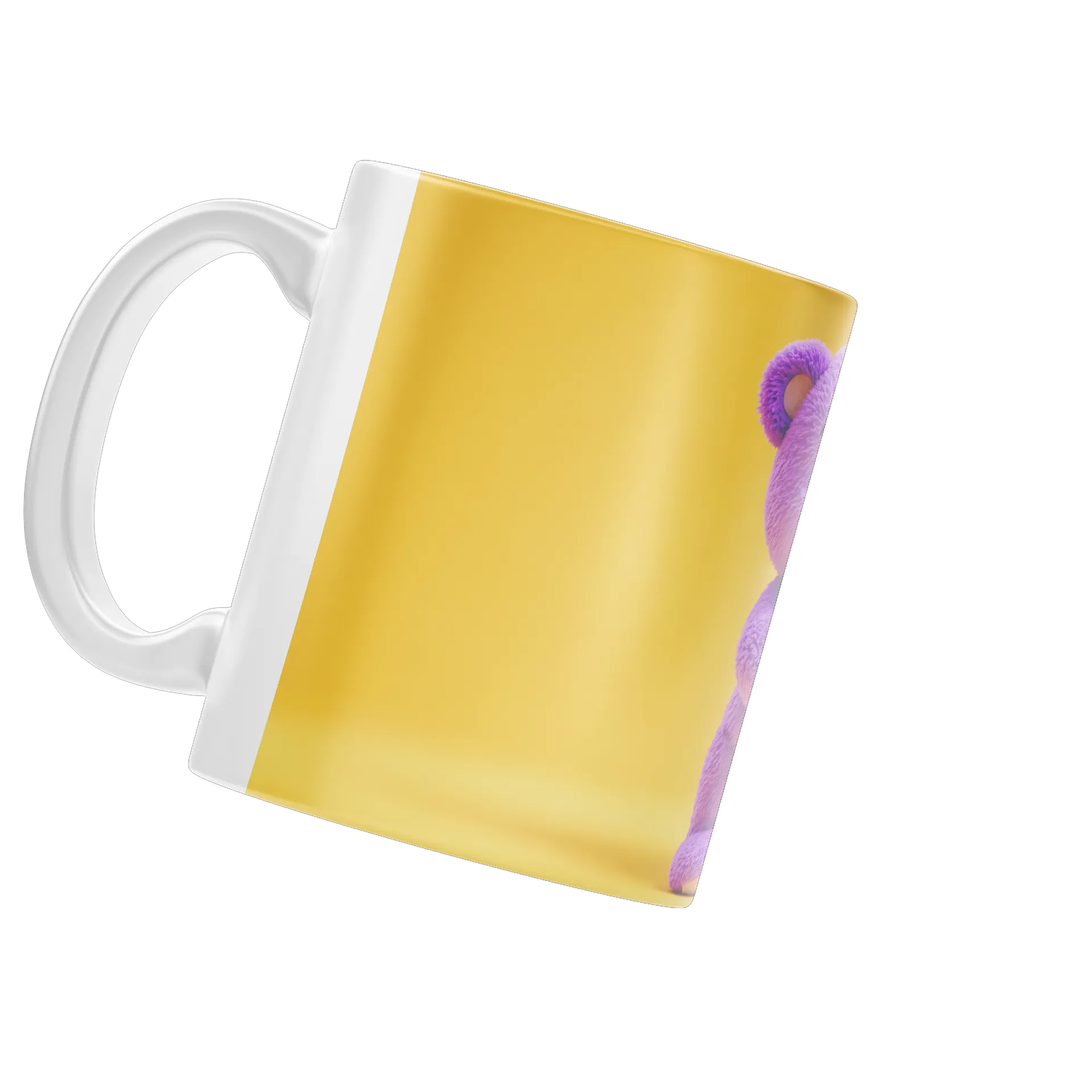 Caneca Urso Roxo com Buquê de Flores 325ml - Imagem 3