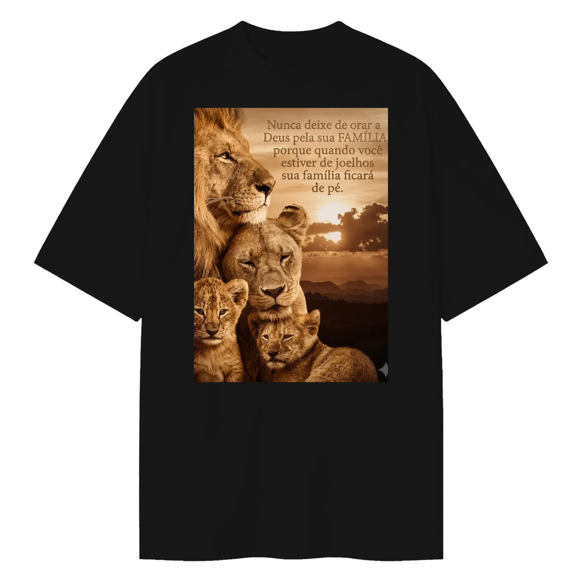 Camiseta Oversized Preto 100% Algodão - Imagem 1