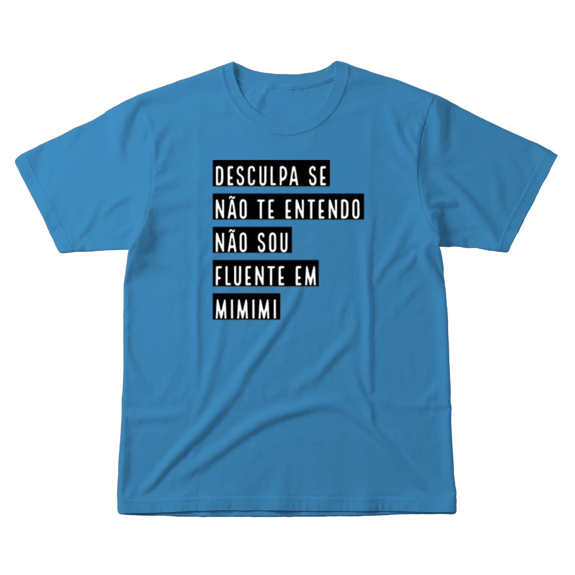 Camiseta Estampa Tipográfica Desculpa Se Fluente 100% de Guihh