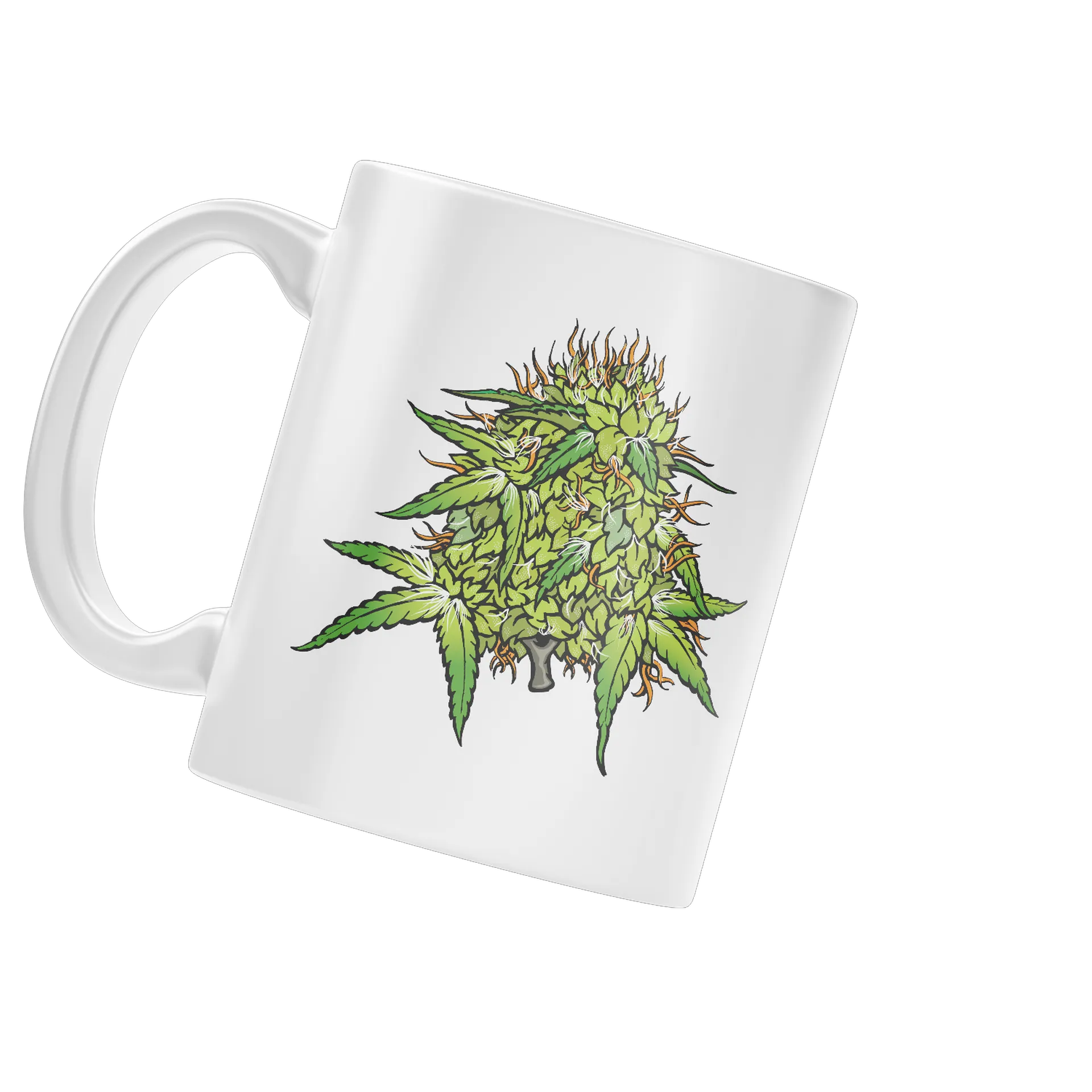 Caneca Porcelana Cannabis Verde 325ml - Imagem 3