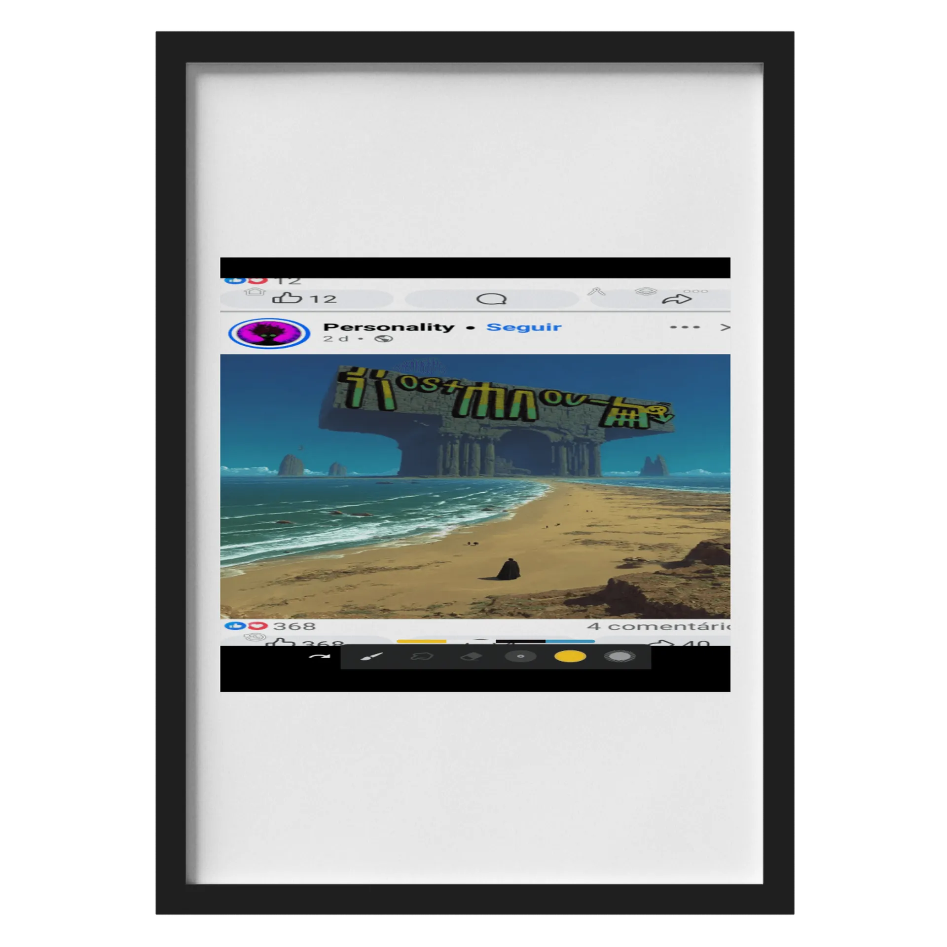 Quadro A3 personalizado Com Vidro - Imagem 1