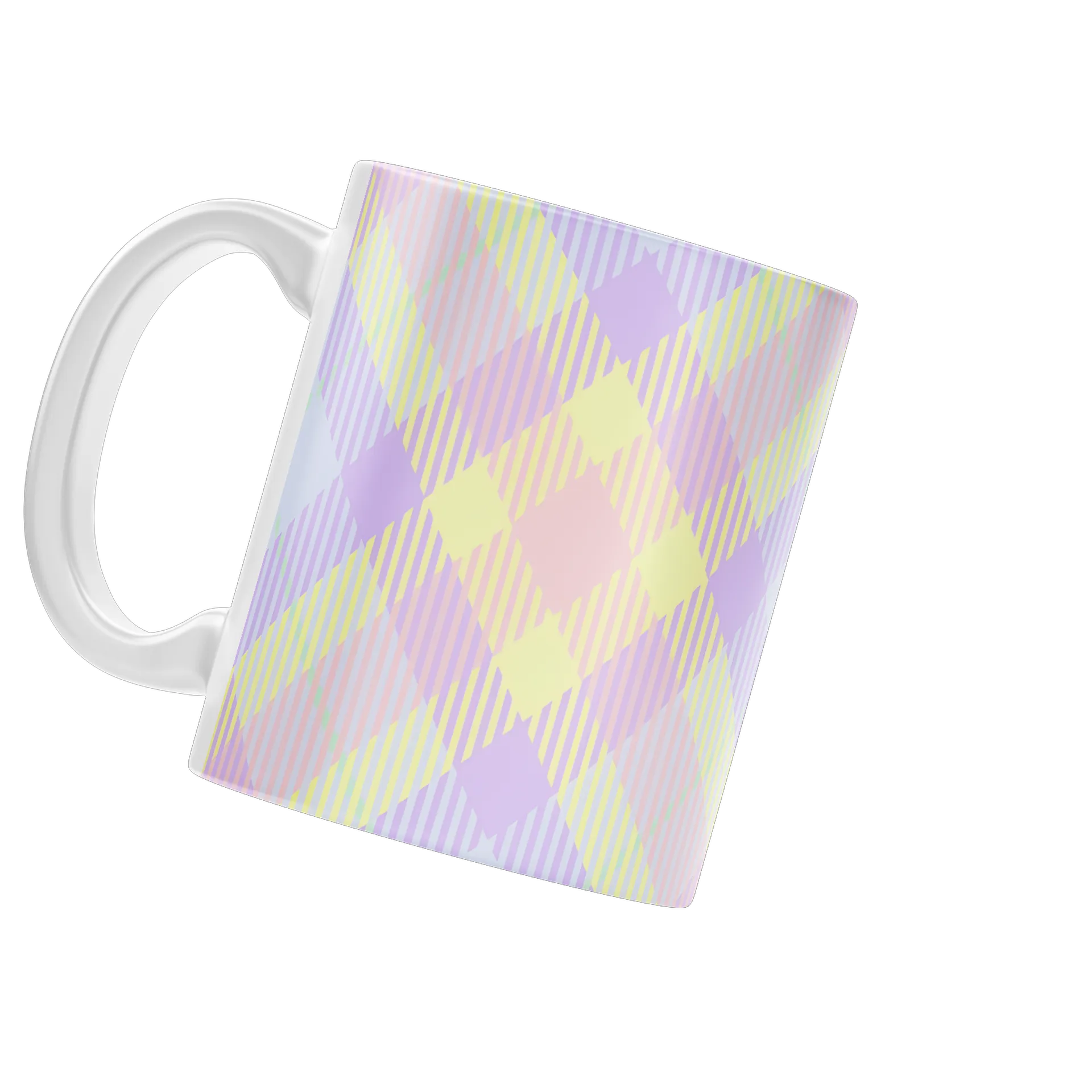 Caneca Porcelana Estampa Geométrica Dourada 325ml - Imagem 3