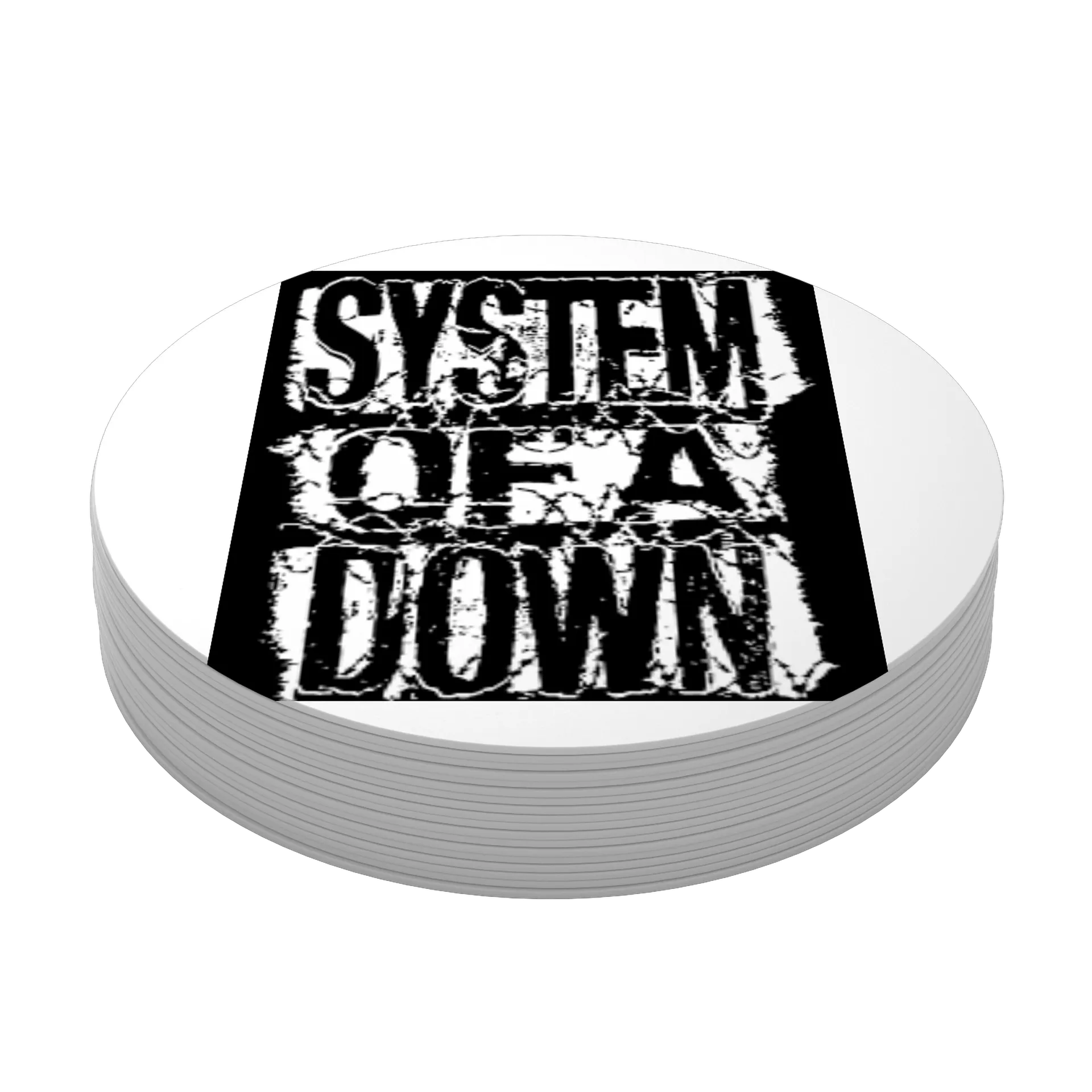 Porta-copo MDF Estampa Tipográfica System of a Down - Imagem 4