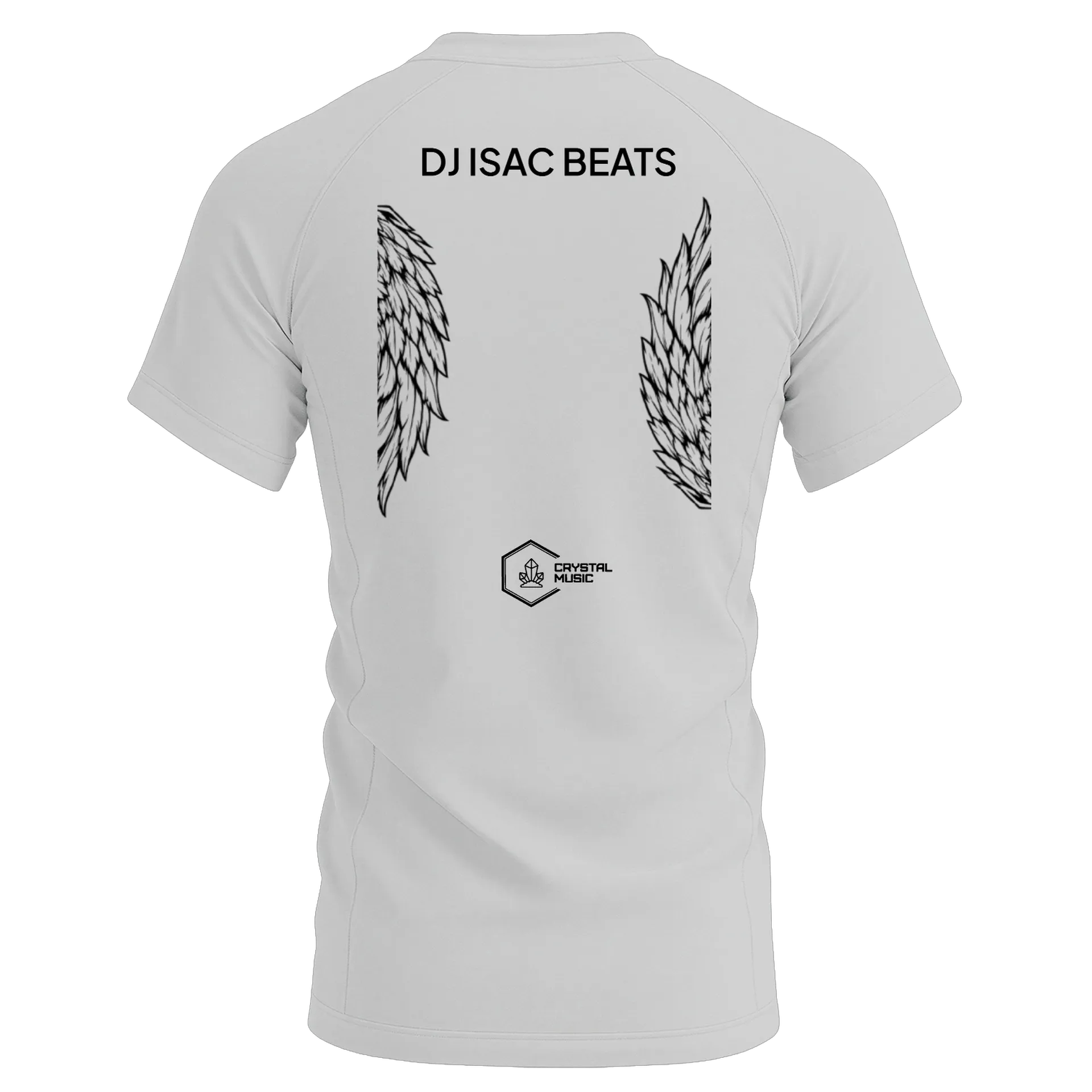 Camiseta CMB After Stars X Blessed "DJ ISAC BEATS" - Branca de Crystal Music Brasil