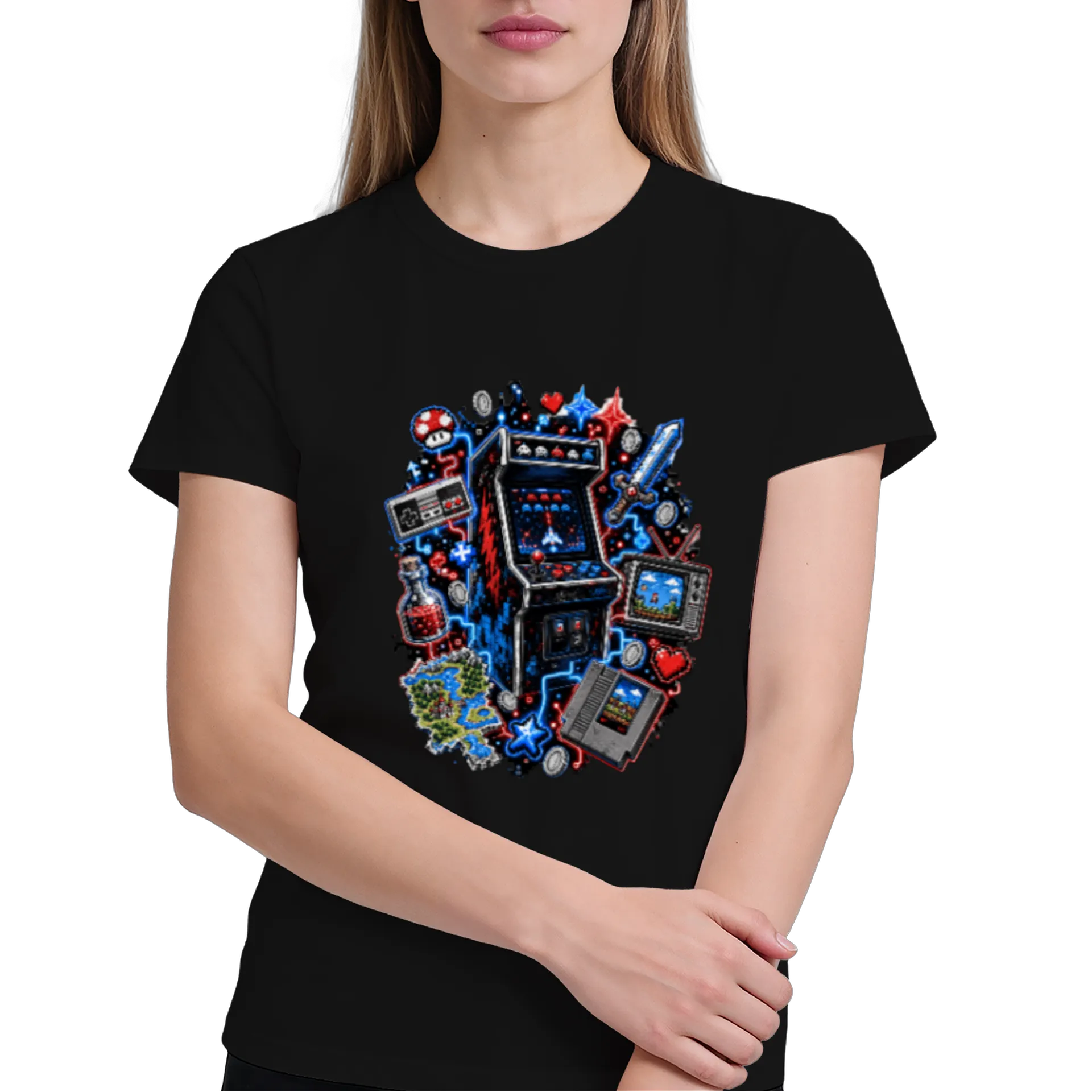 Camiseta Arcade Retrô 100% Algodão - Imagem 4