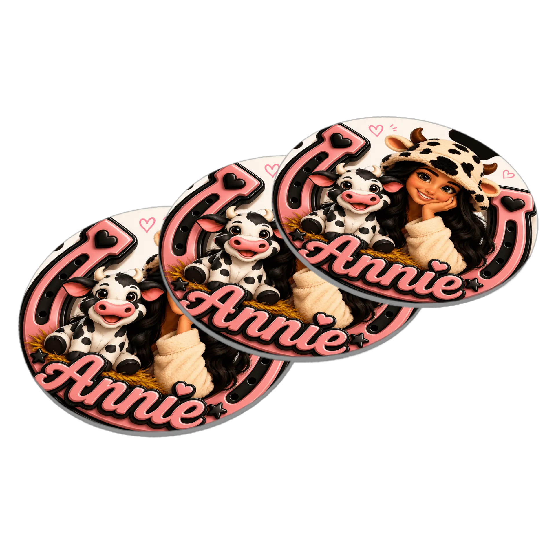 Porta-copos personalizado - Annie e Diamantina de Annie 🐮
