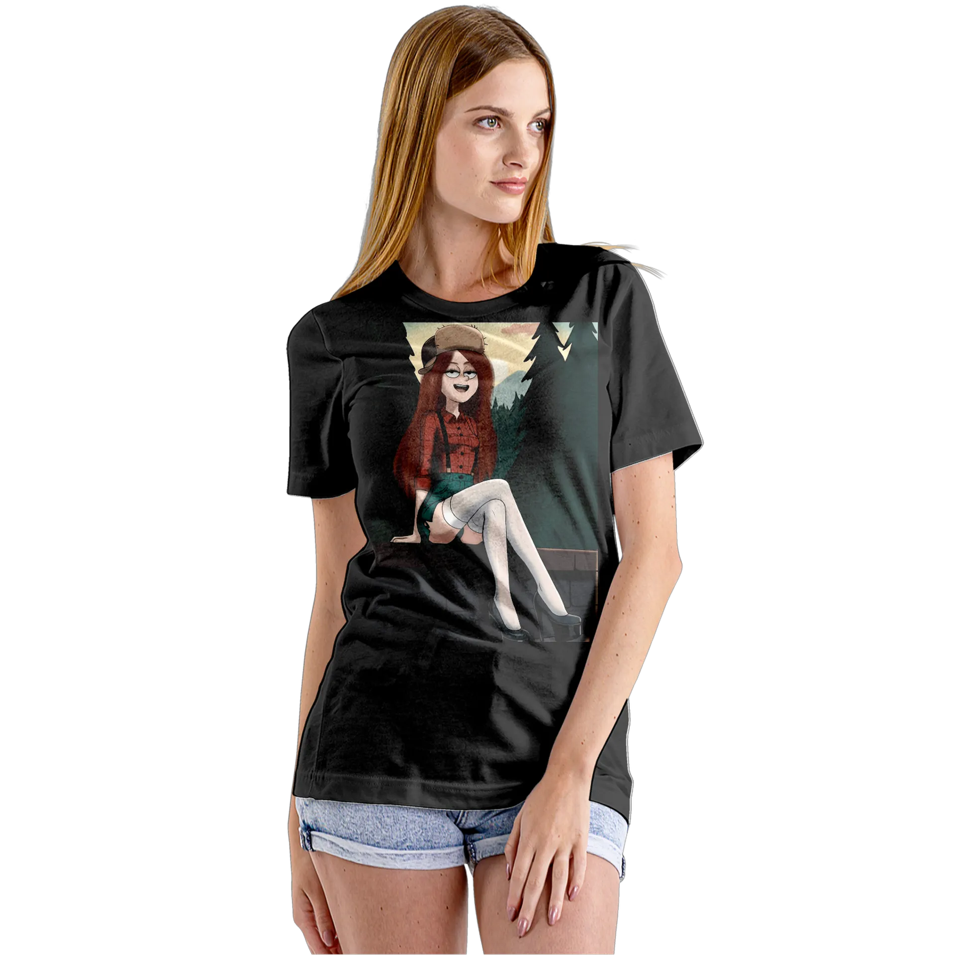 Camiseta Babylook Personagem Cartum Floresta 100% Algodão - Imagem 5
