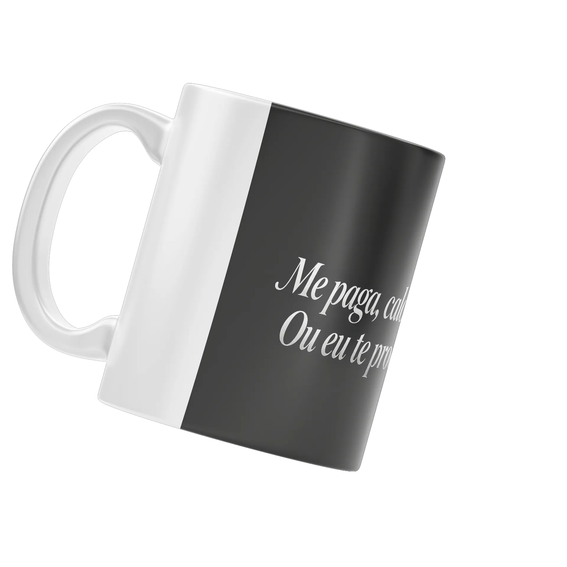 Caneca Branco Leitura Noir Estampa Frases 325ml - Imagem 3