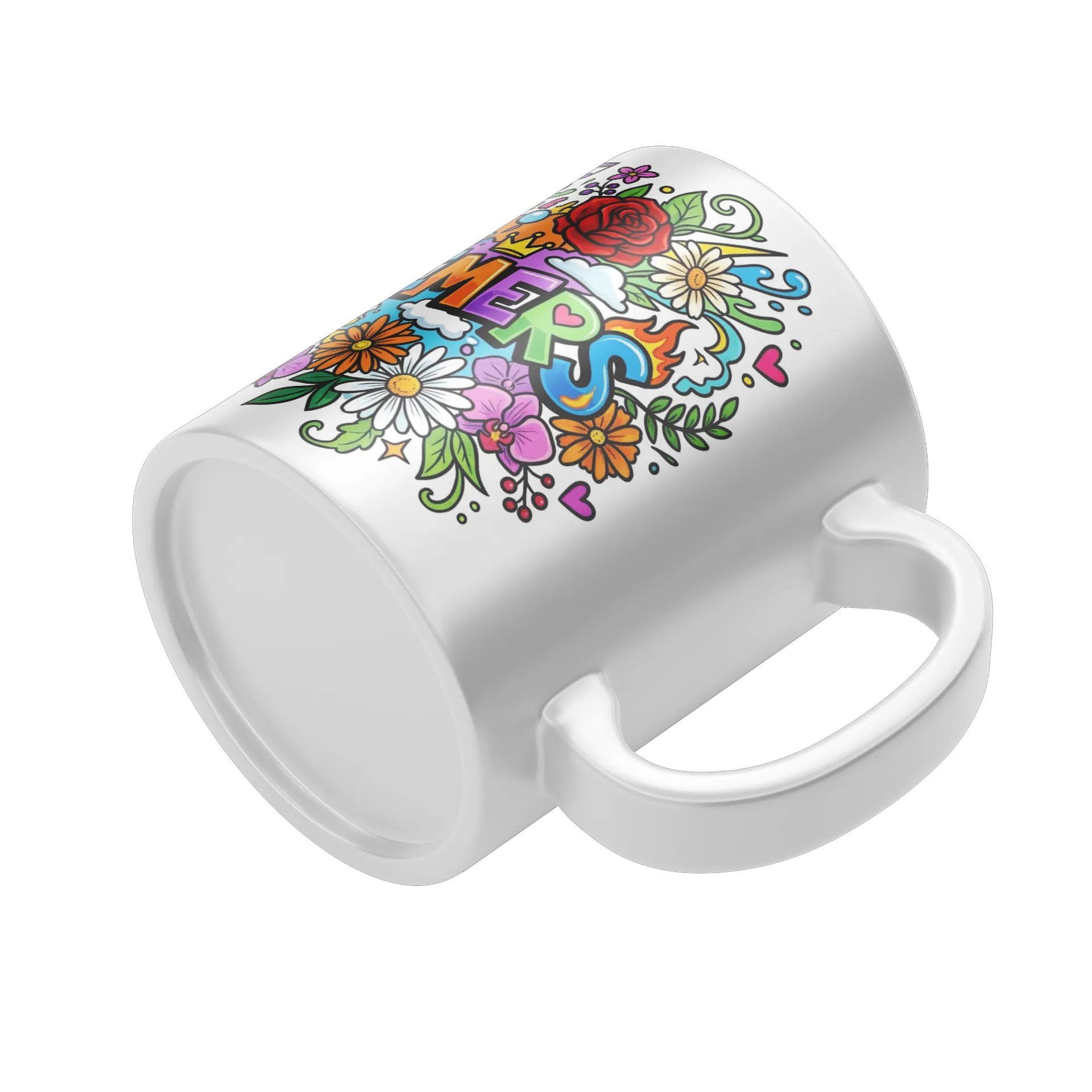 Caneca Estampa Tipográfica Naychron Streamers Floral 325ml - Imagem 4