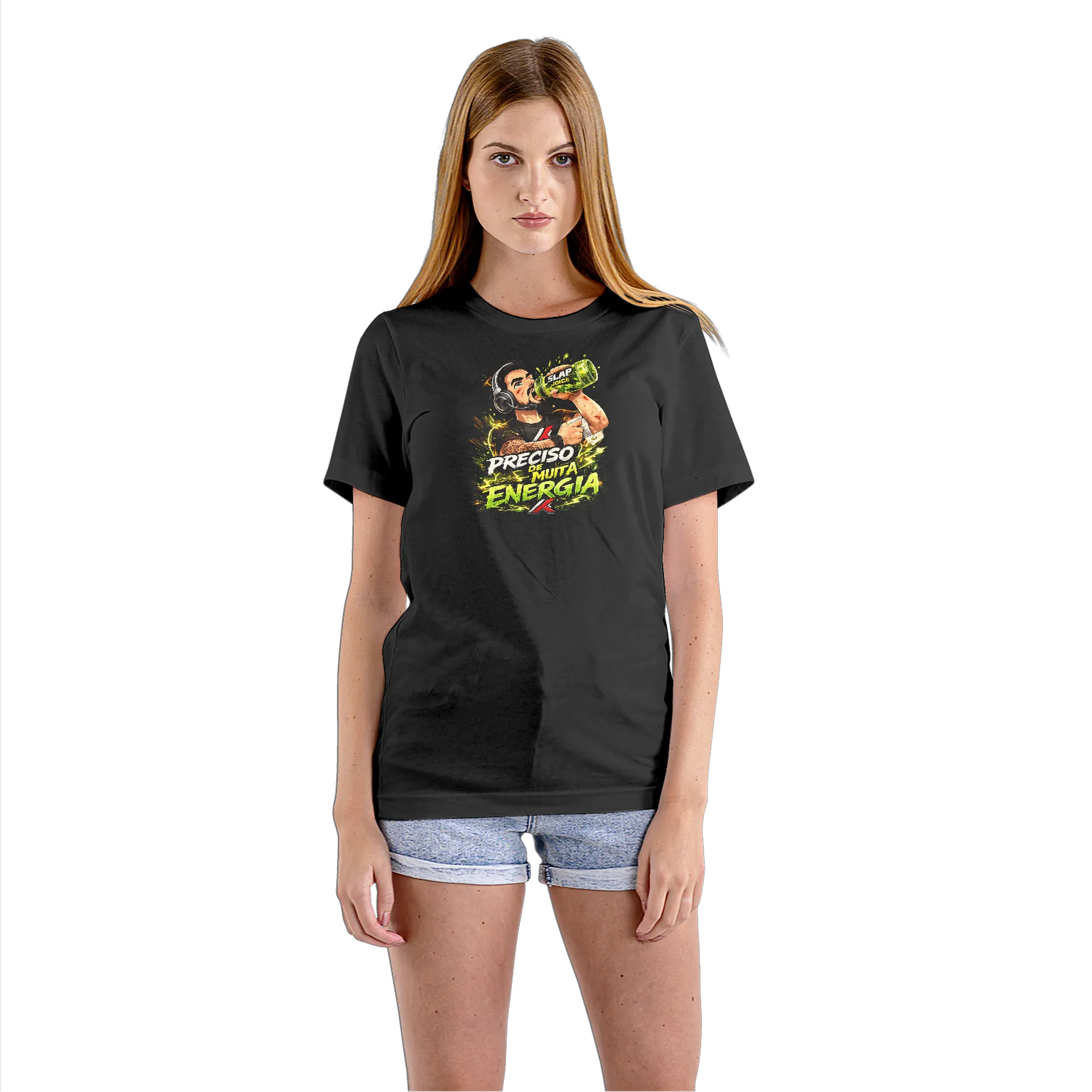 Camiseta Babylook Estampa Gamer Preciso de Muita Energia - Imagem 3