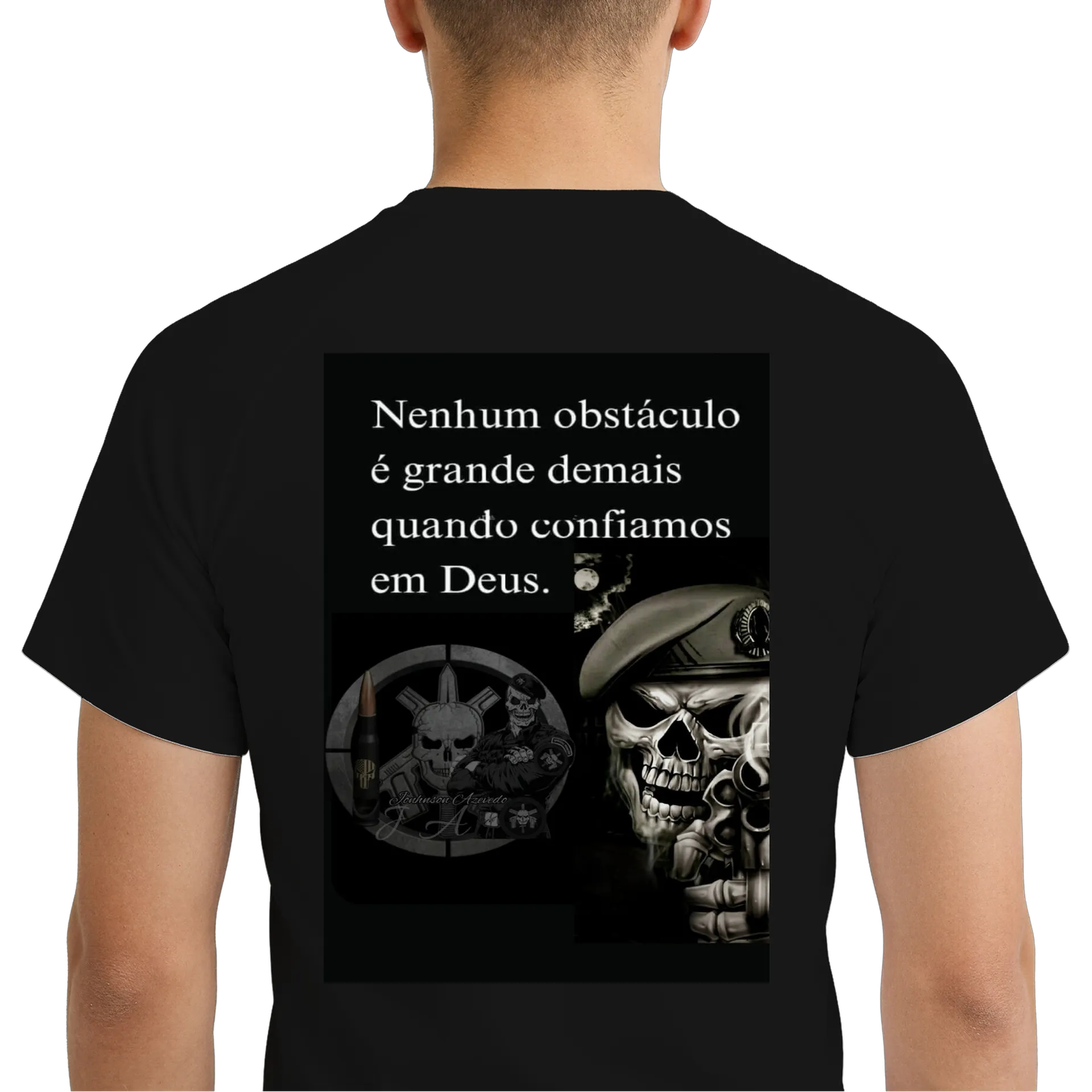 Camiseta Dry Fit Caveira Militar Estampada 100% Polyester - Imagem 6
