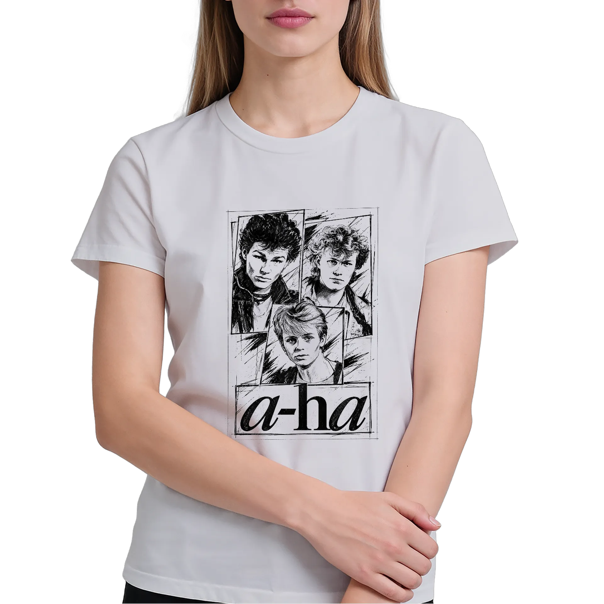 Camiseta A-ha "Take on me" 100% algodão de rockability — imagem 3 de 6