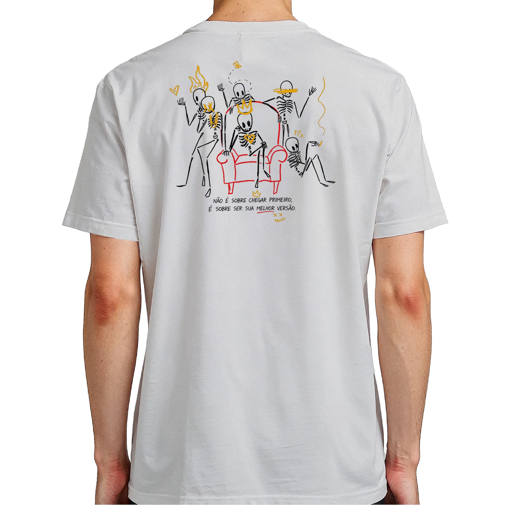 Camiseta - Esqueleto Coração Dourado  - Imagem 7