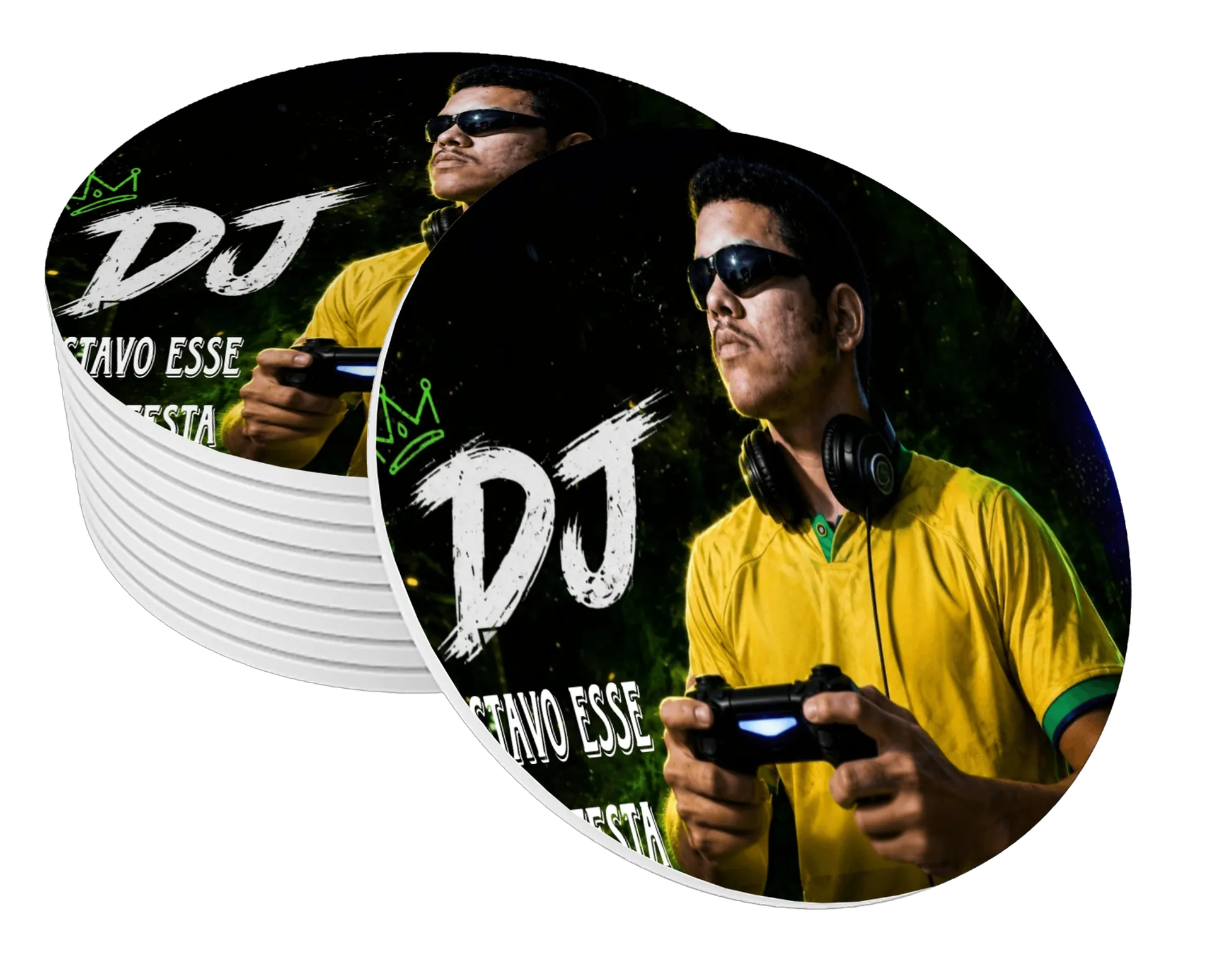 Porta-copos personalizado de DJ Gustavo Esse Faz a Festa Store 🛍️ — imagem 1 de 3