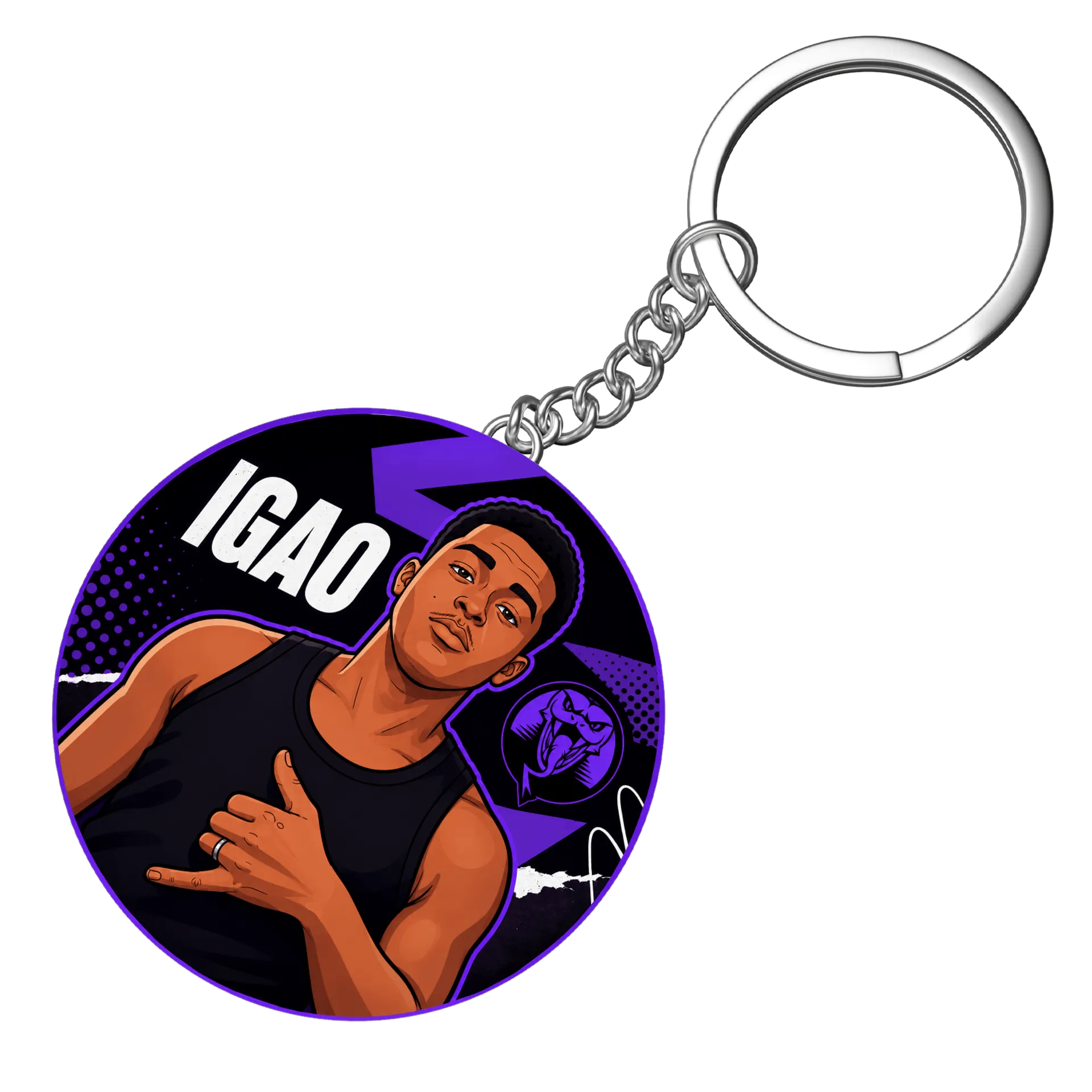 Chaveiro IGAO Purple Edition | Urban Streetwea 5x5cm - Imagem 4