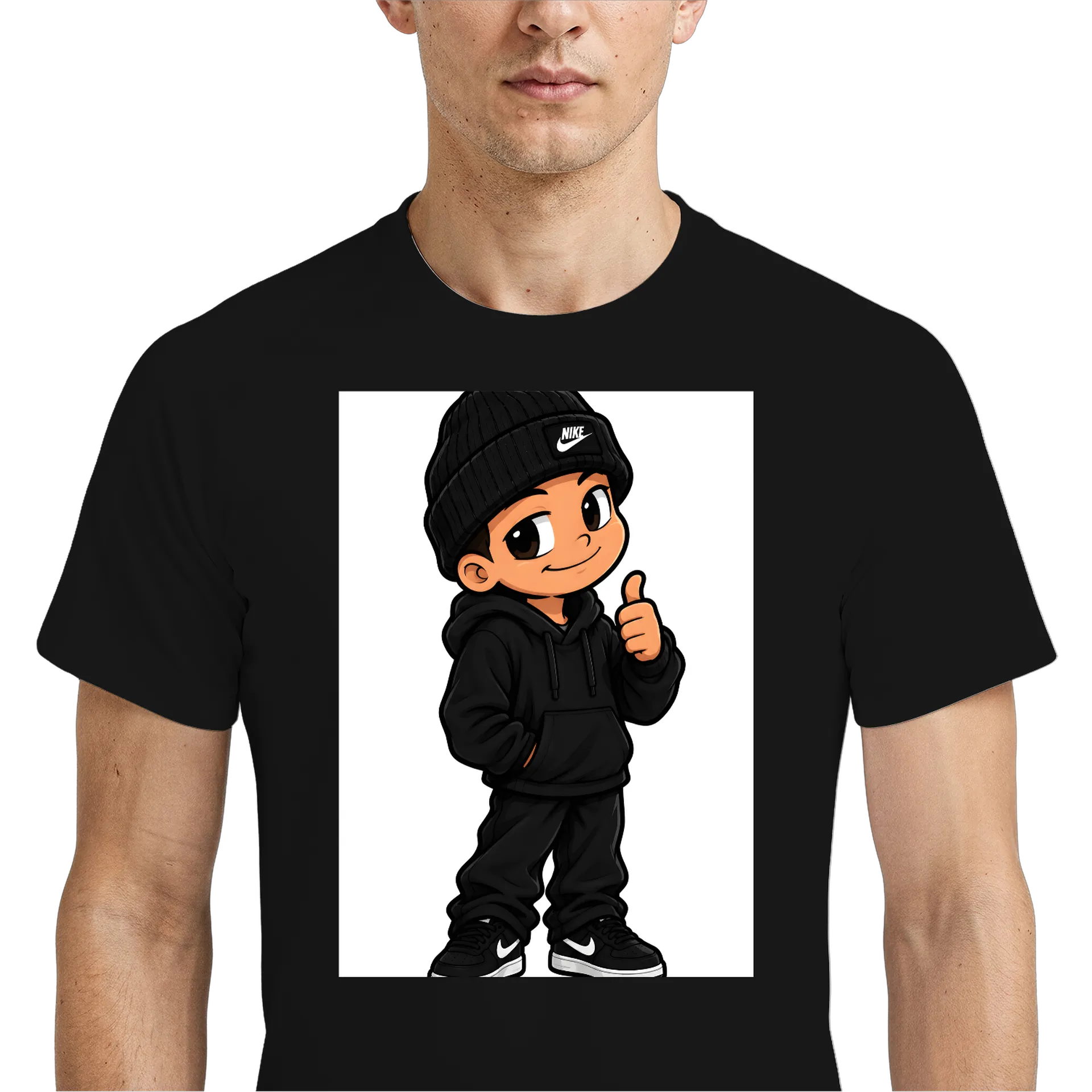 Camiseta Dry Fit Estampa Ninja Preto 100% Poliéster de Luiz — imagem 4 de 6