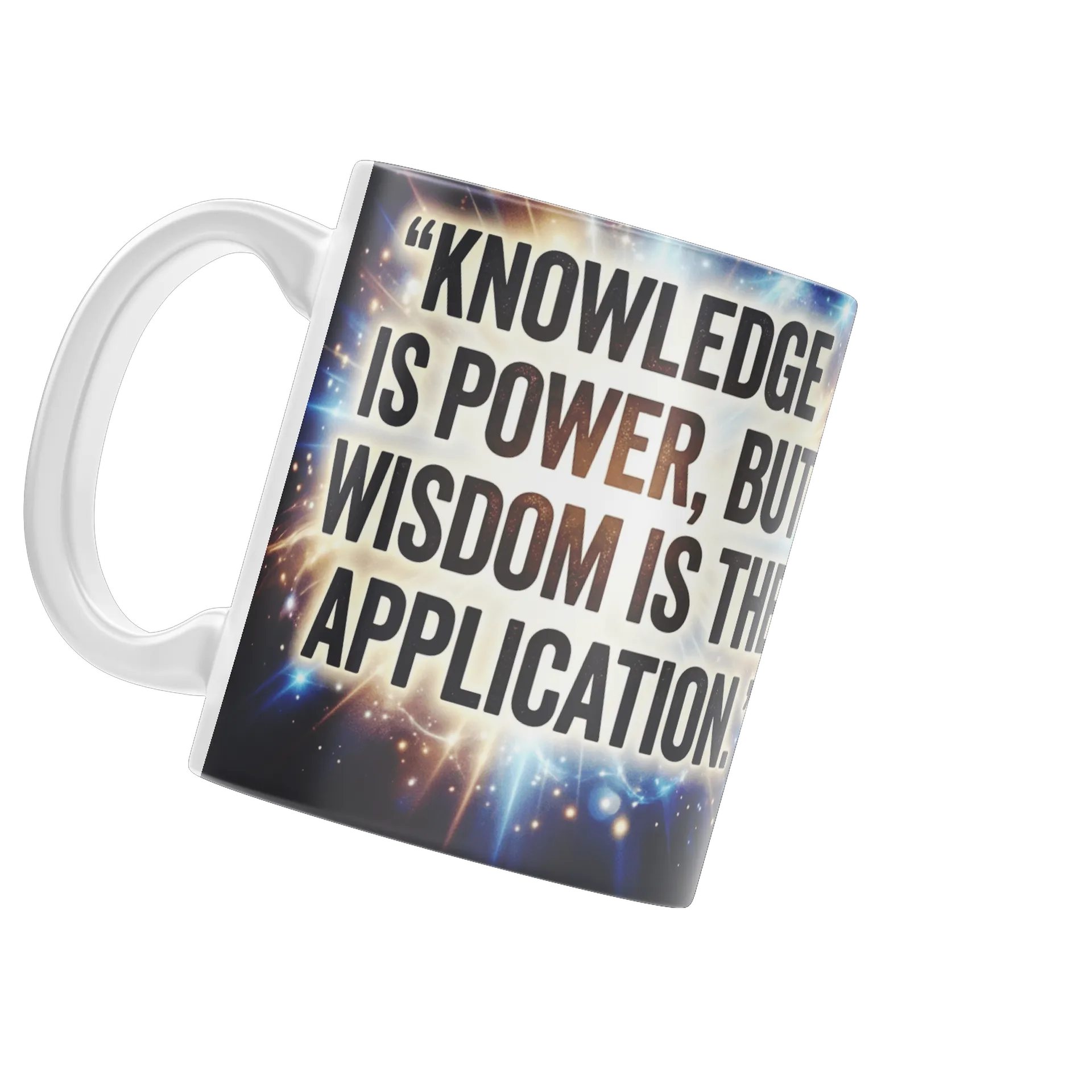 Caneca Frase Conhecimento e Sabedoria Universo 325ml - Imagem 3