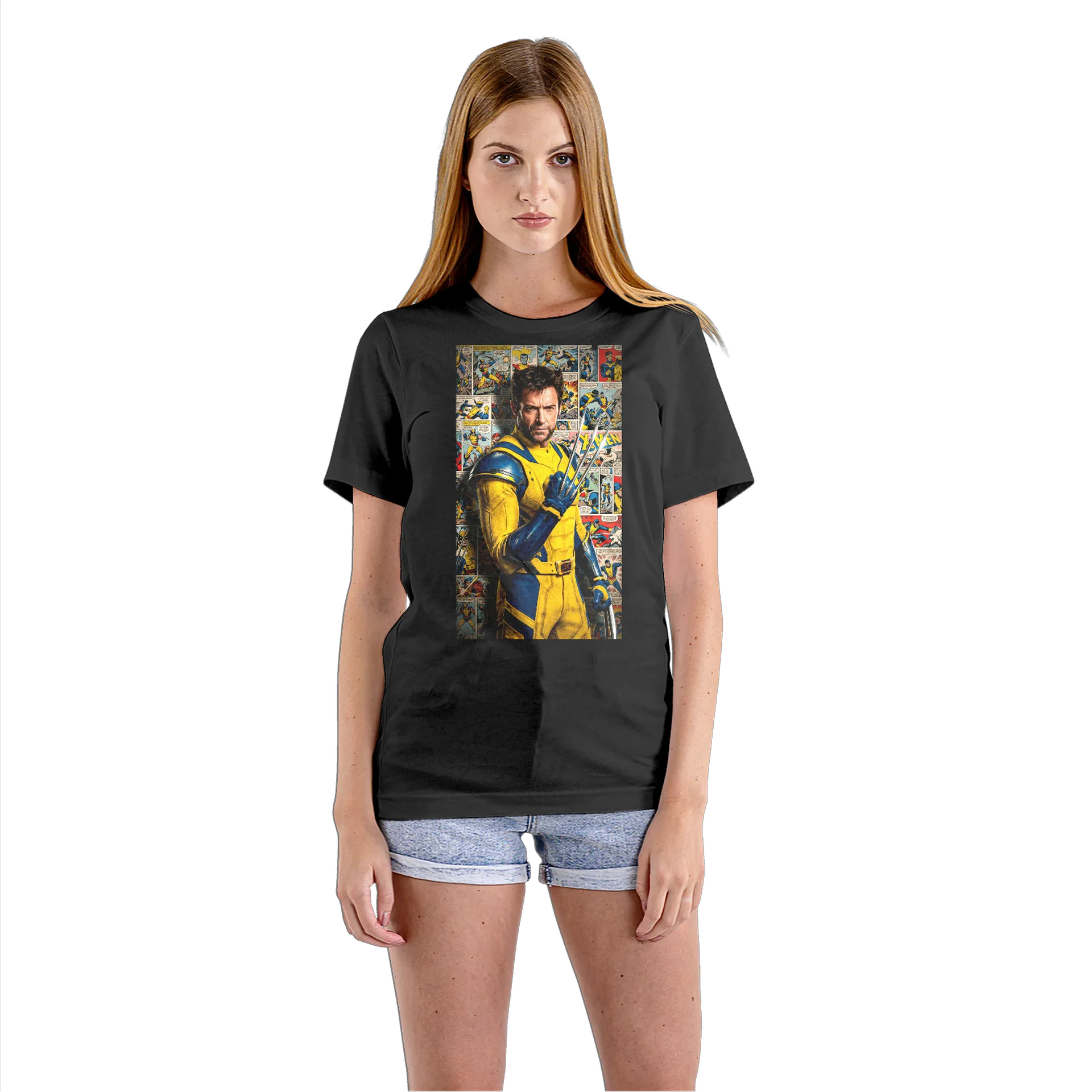 Camiseta Babylook Wolverine em Quadrinhos 100% Algodão - Imagem 3