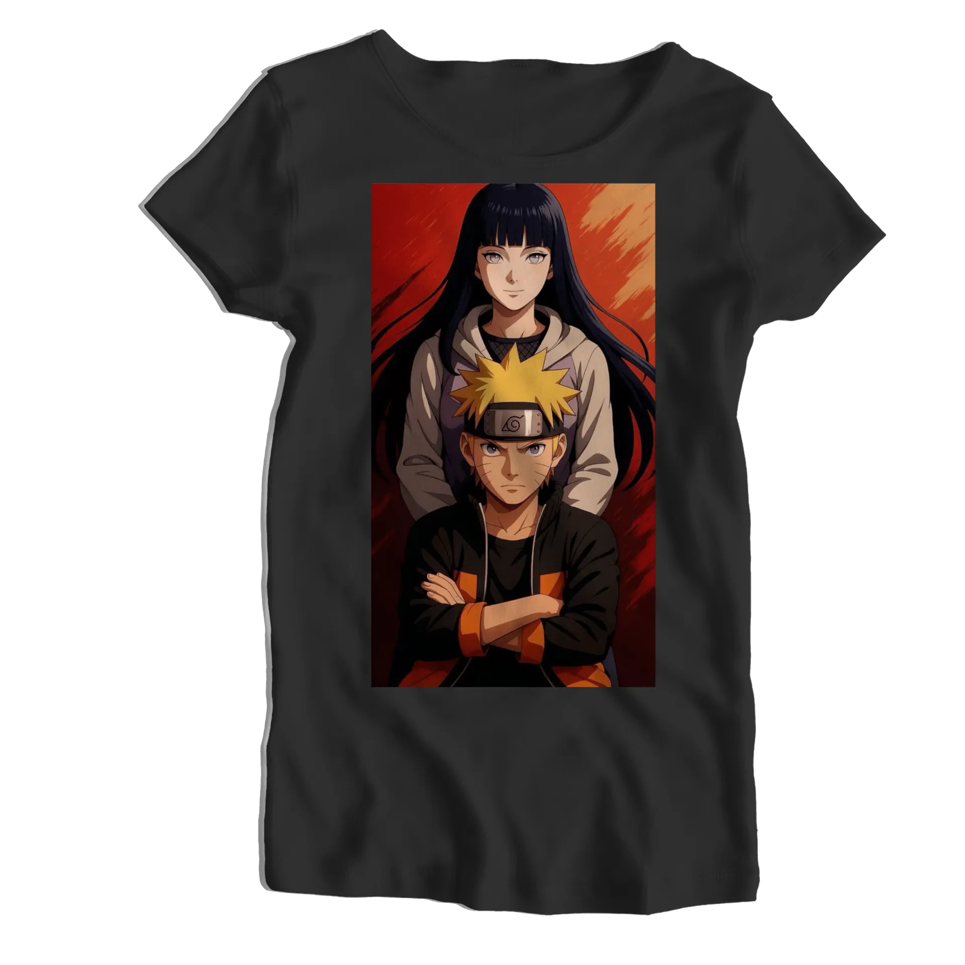 Camiseta Babylook Naruto e Hinata Anime 100% Algodão - Imagem 1
