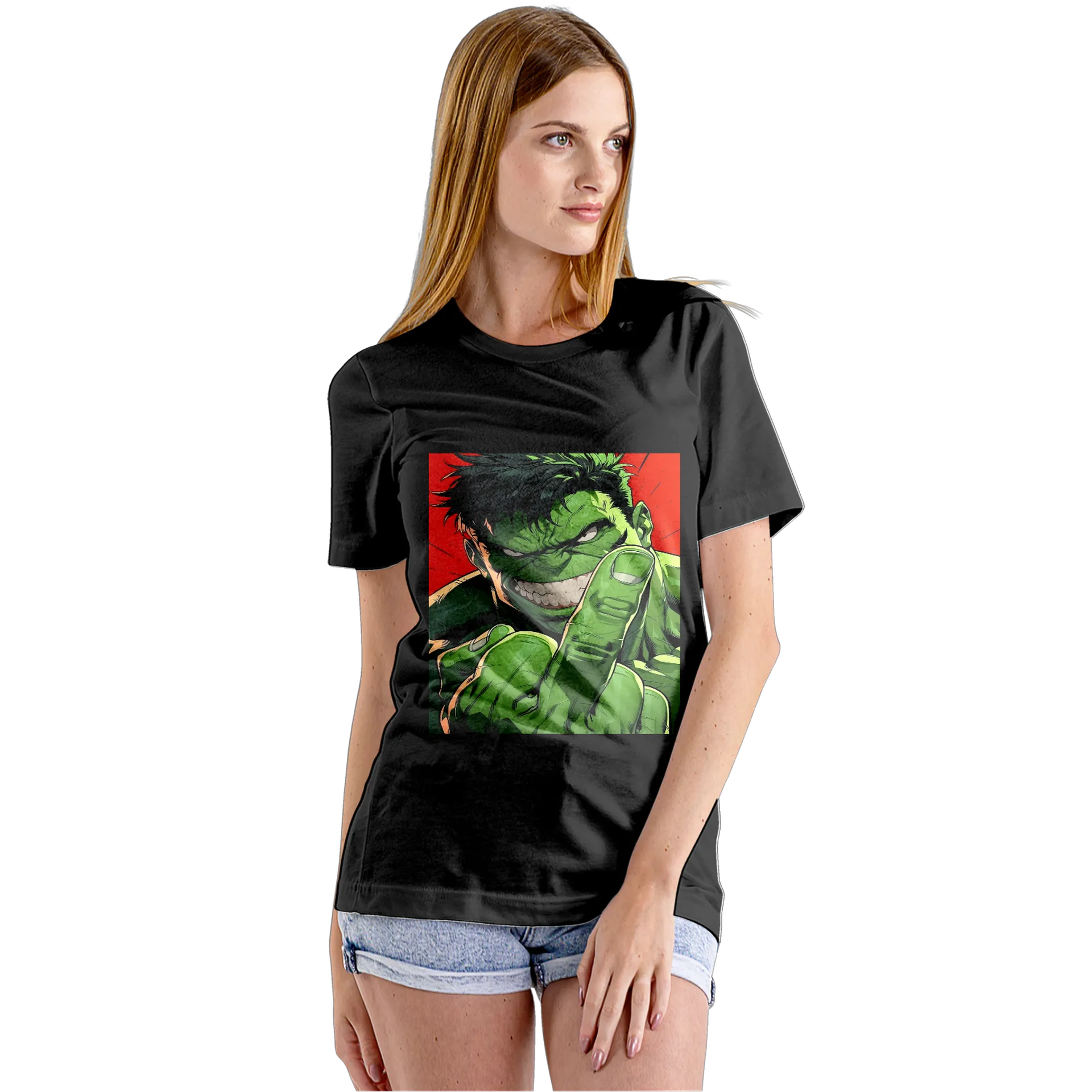 Camiseta Babylook Hulk Estilo Quadrinhos 100% Algodão - Imagem 5
