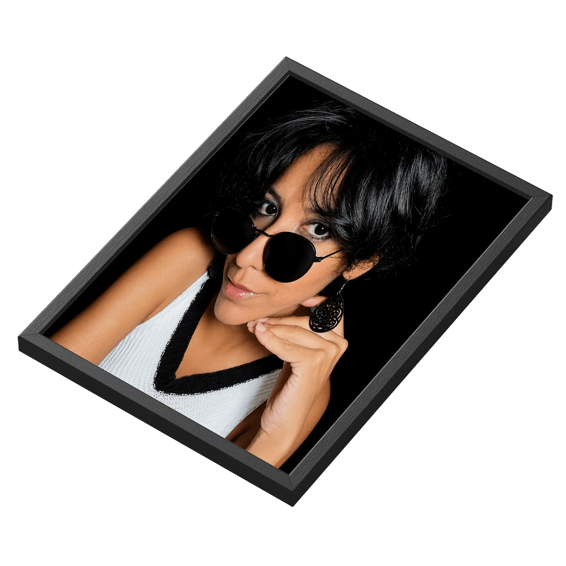 Quadro Retrô Mulher Cool A3 MDF e Vidro - Imagem 3