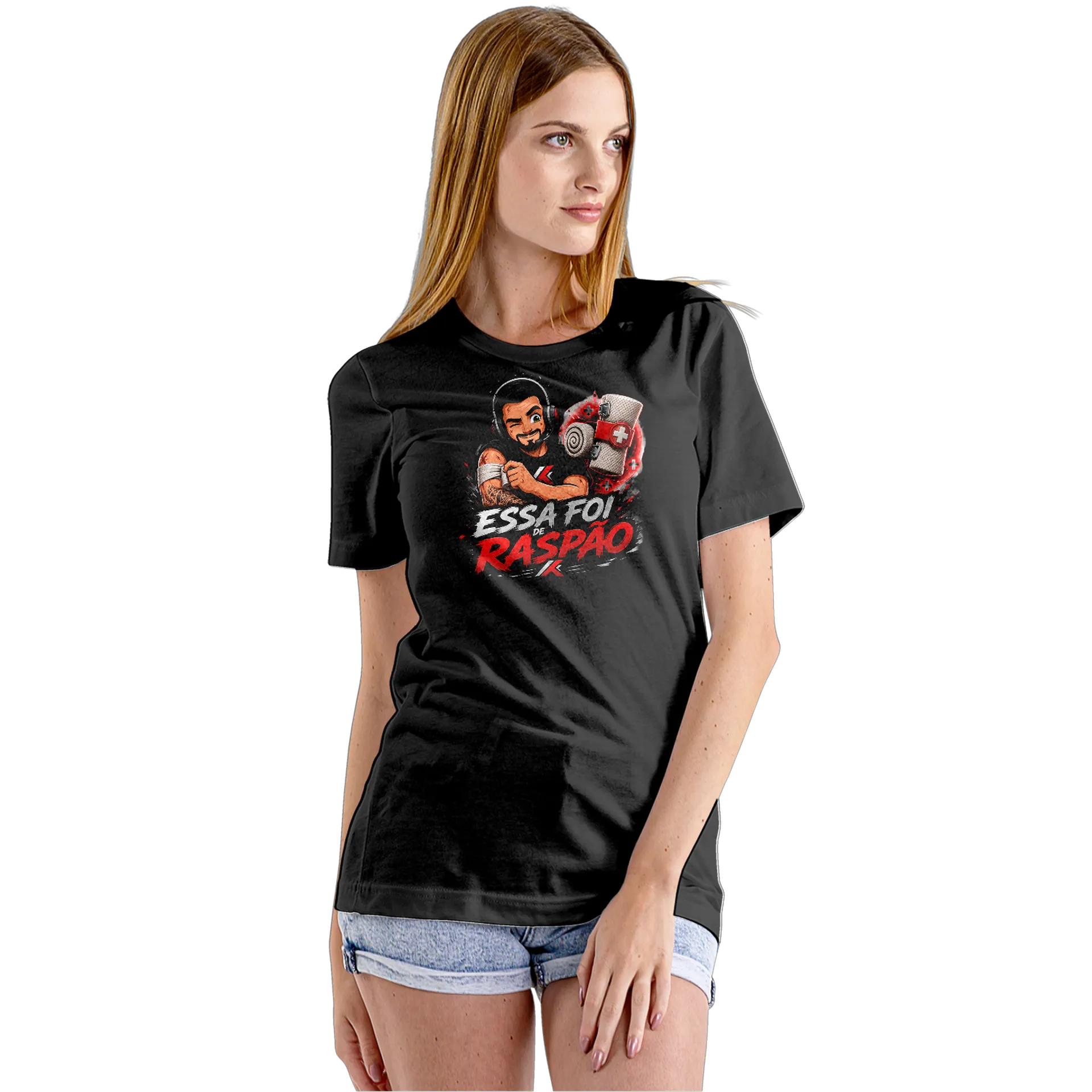 Camiseta Babylook Estampa Essa Foi de Raspão 100% Algodão - Imagem 5