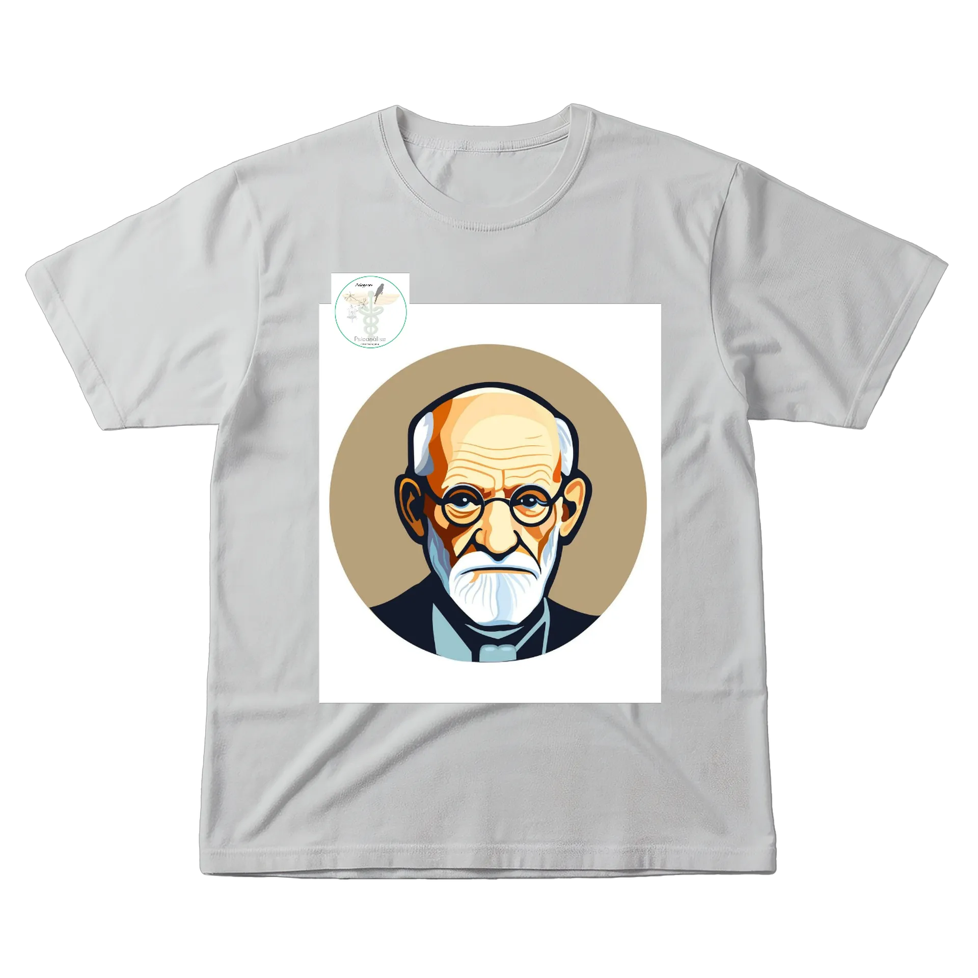 Camiseta Estampa Freud Ilustração 100% Algodão - Imagem 1