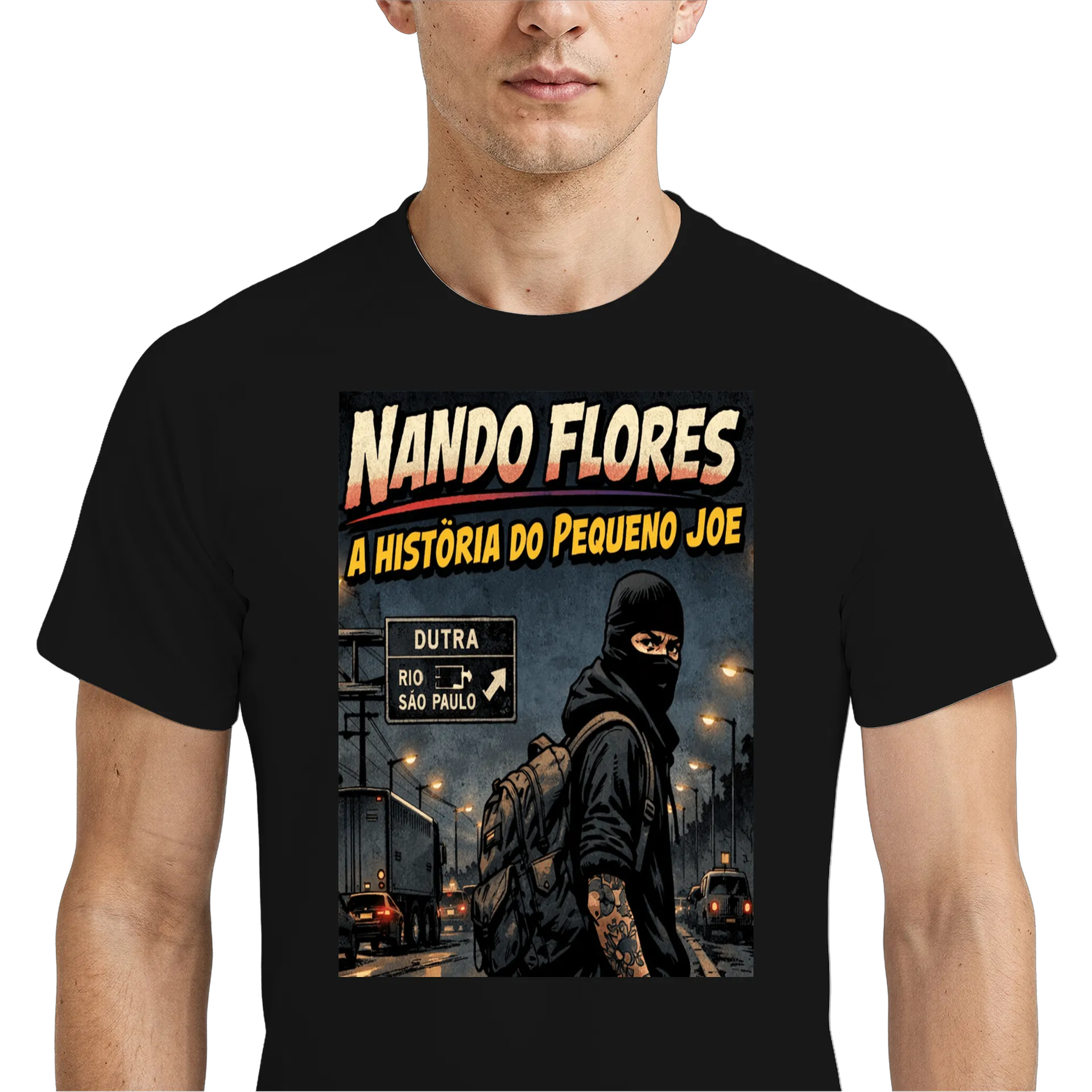 Camiseta Dry Fit Estampa Nando Flores 100% Algodão - Imagem 4