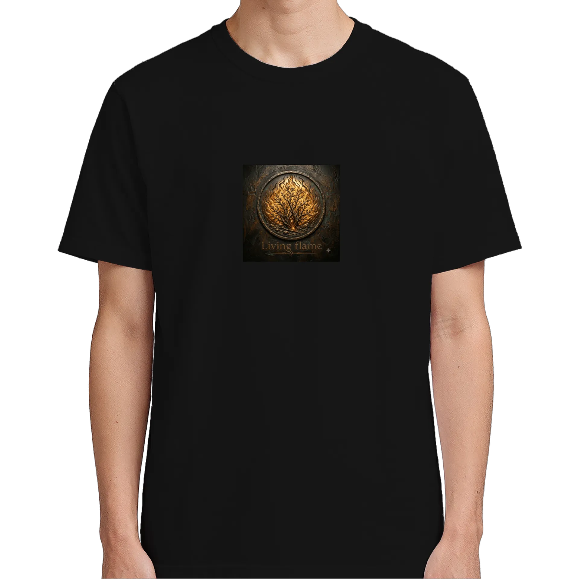 Camiseta Living Flame 100% Algodão Preto de Magno — imagem 4 de 6