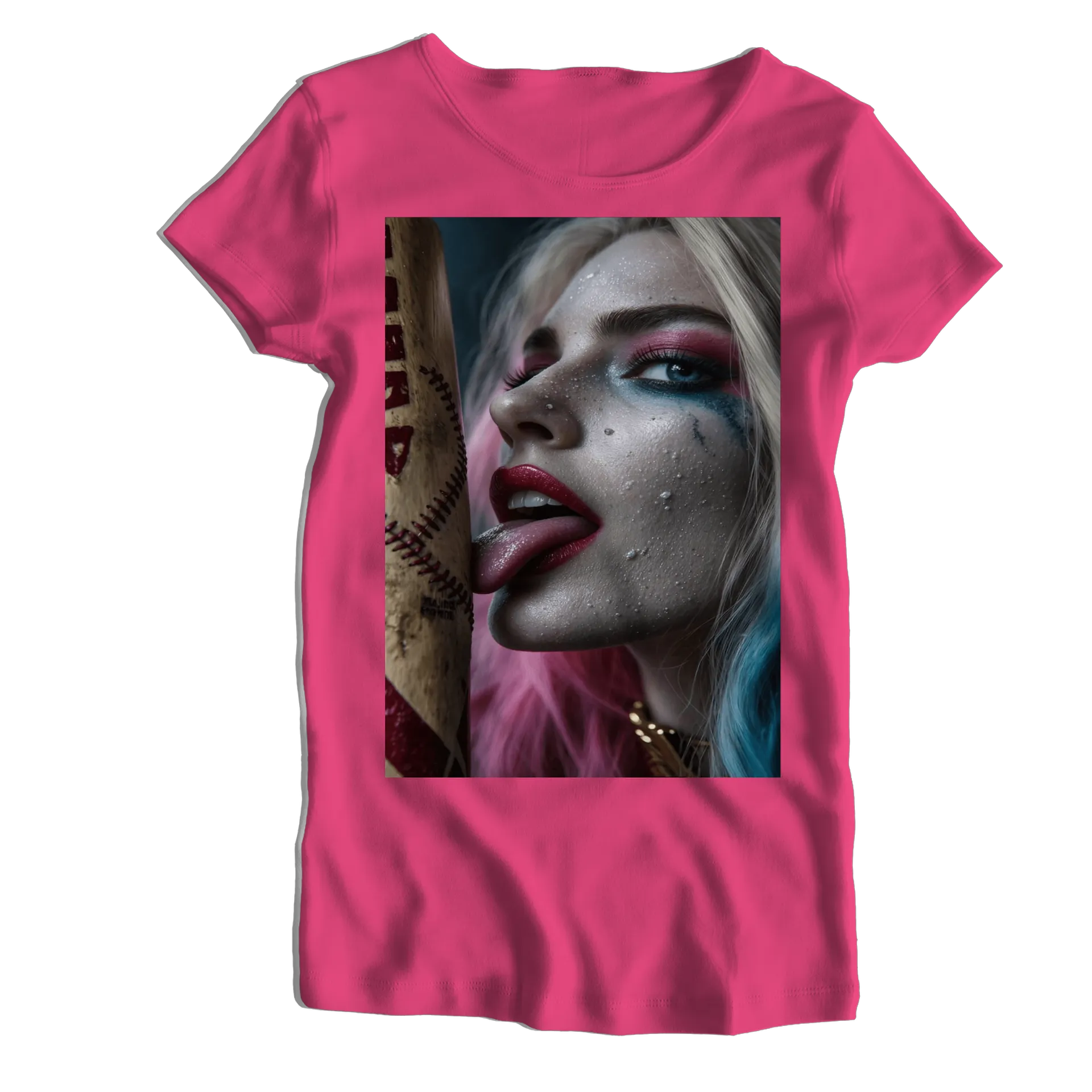 Camiseta Babylook Personalizada 100% Algodão Rosa - Imagem 1