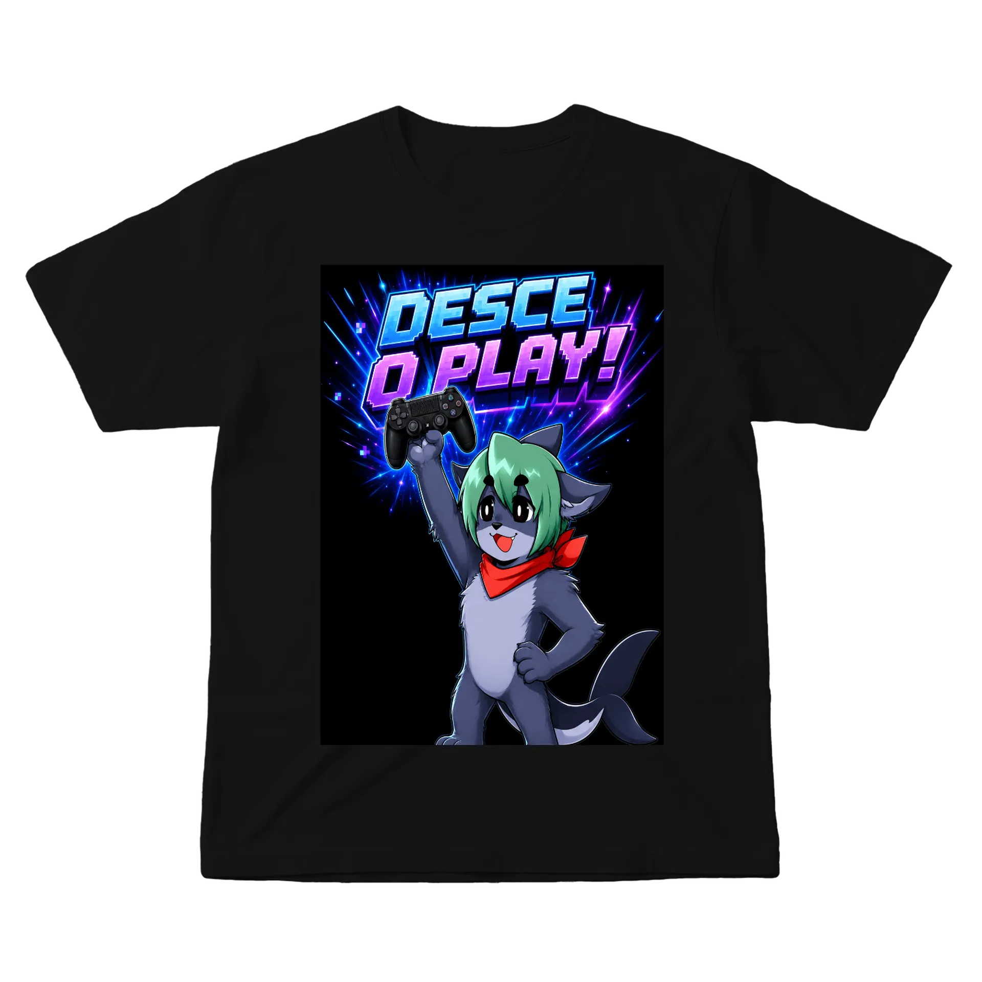 Camiseta Desce O Play Estampa Cartoon 100% Algodão - Imagem 1