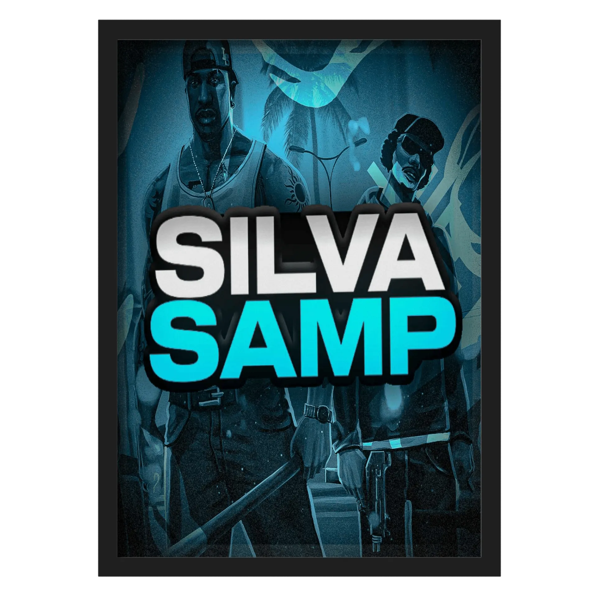 Quadro A3 personalizado Com Vidro Silva Samp - Imagem 1