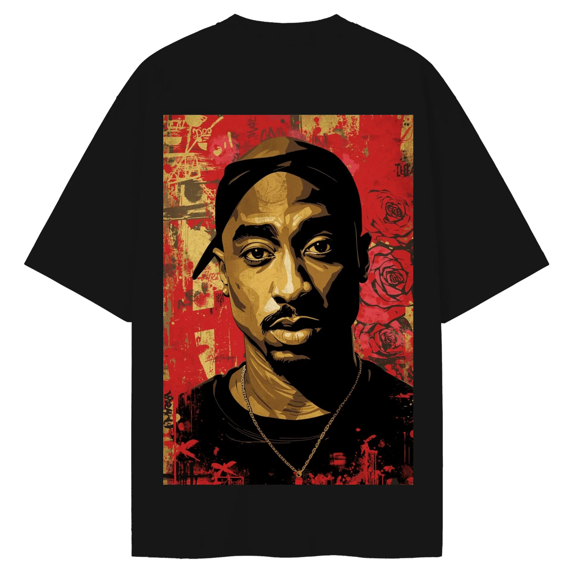 Camiseta Oversized TUPAC de Pique Urbano  — imagem 2 de 6