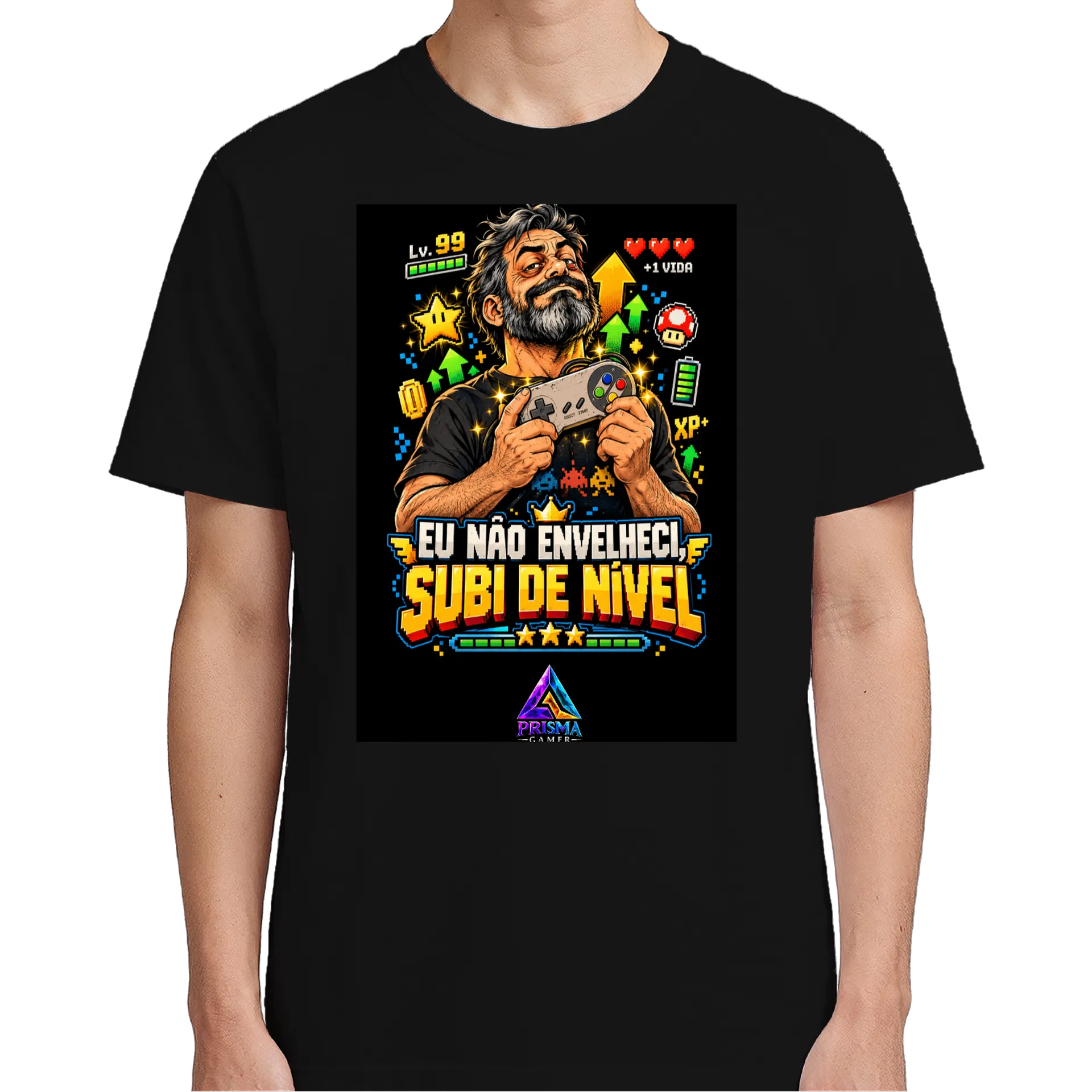 Camiseta personalizada SUBI DE NÍVEL - HOMEM - Imagem 4