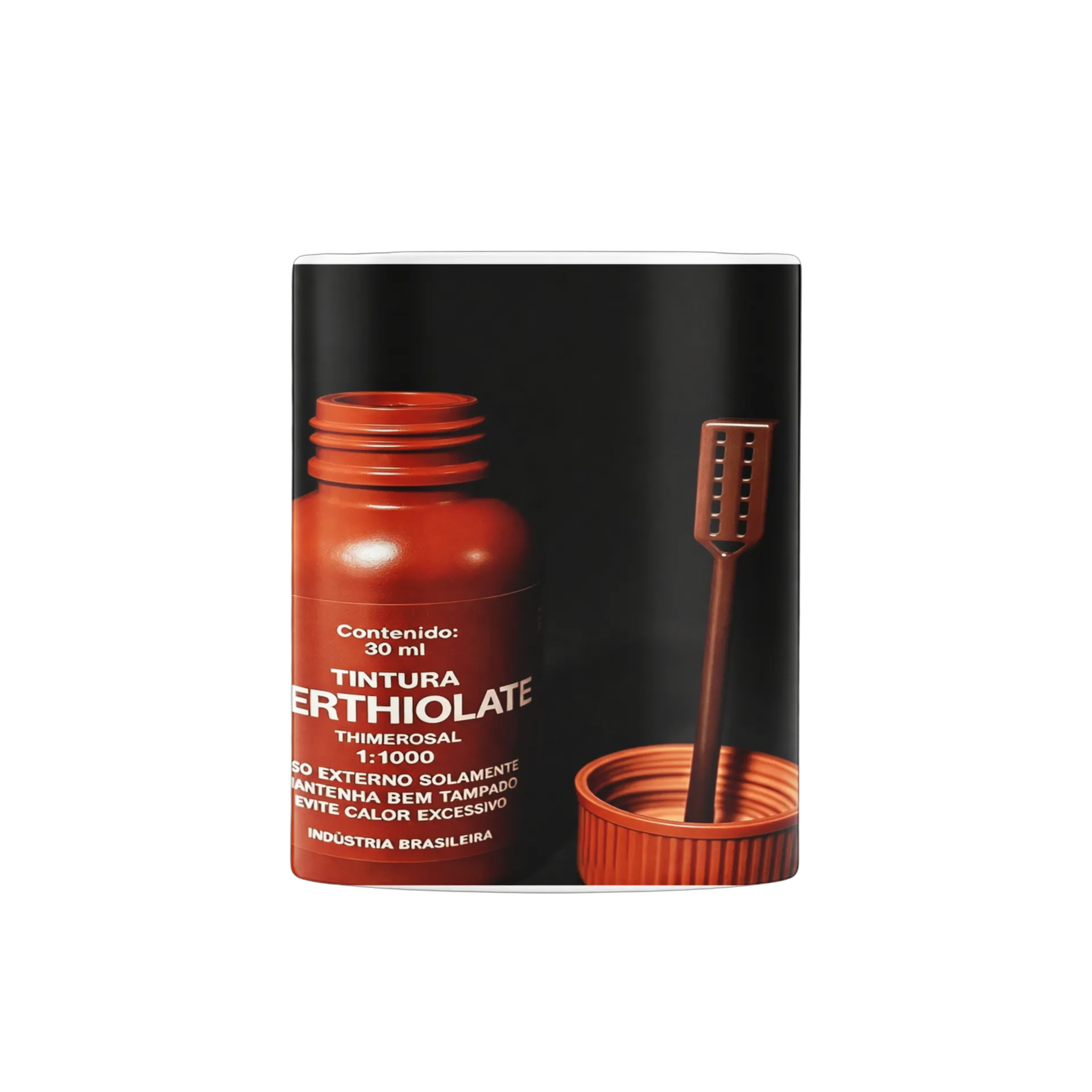 Caneca Porcelana Conteúdo 30 ml Tintura Merthiolate 1 1000ml - Imagem 3