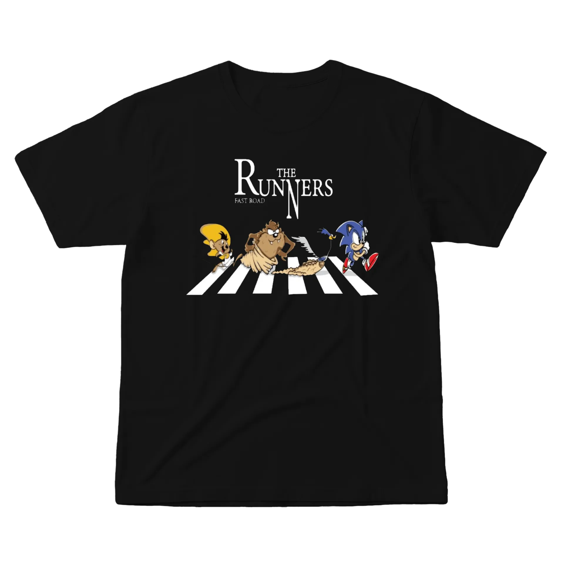 Camiseta Estampa Runners Personagens Cartoon 100% Algodão - Imagem 1