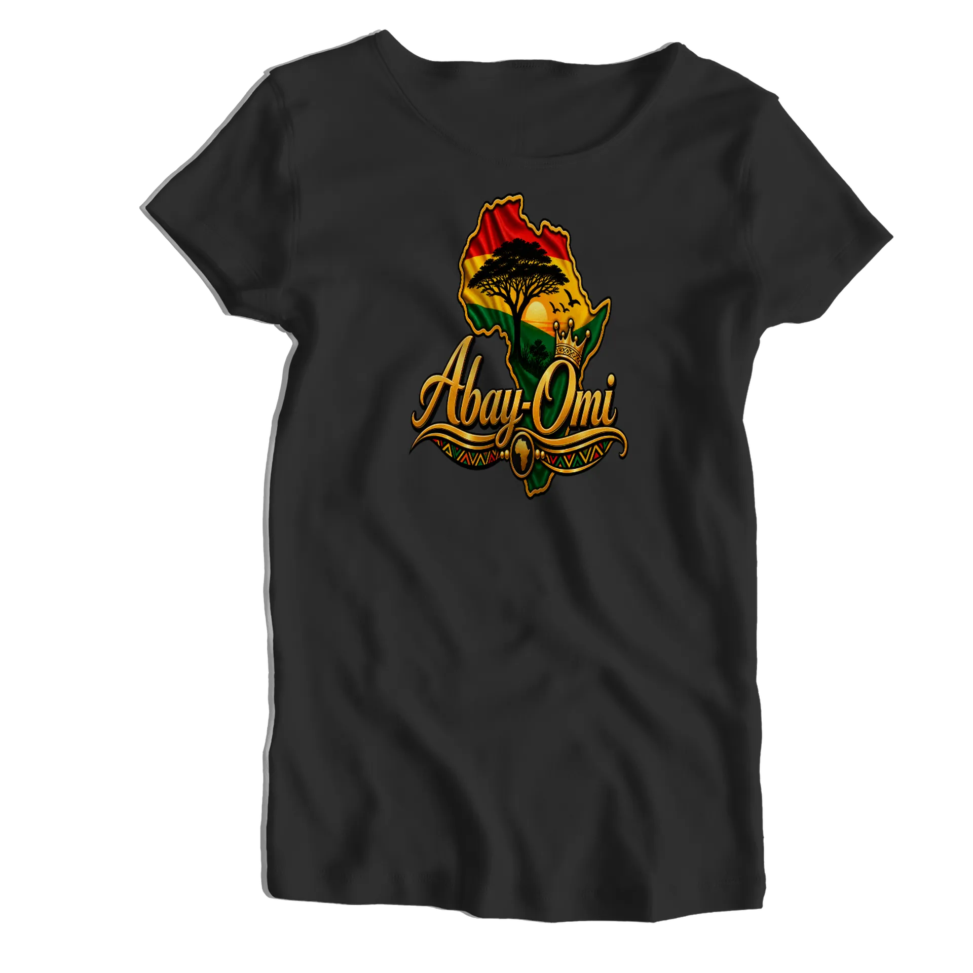 Camiseta Babylook Estampa Tipográfica Abay-Omi 100% Algodão - Imagem 1