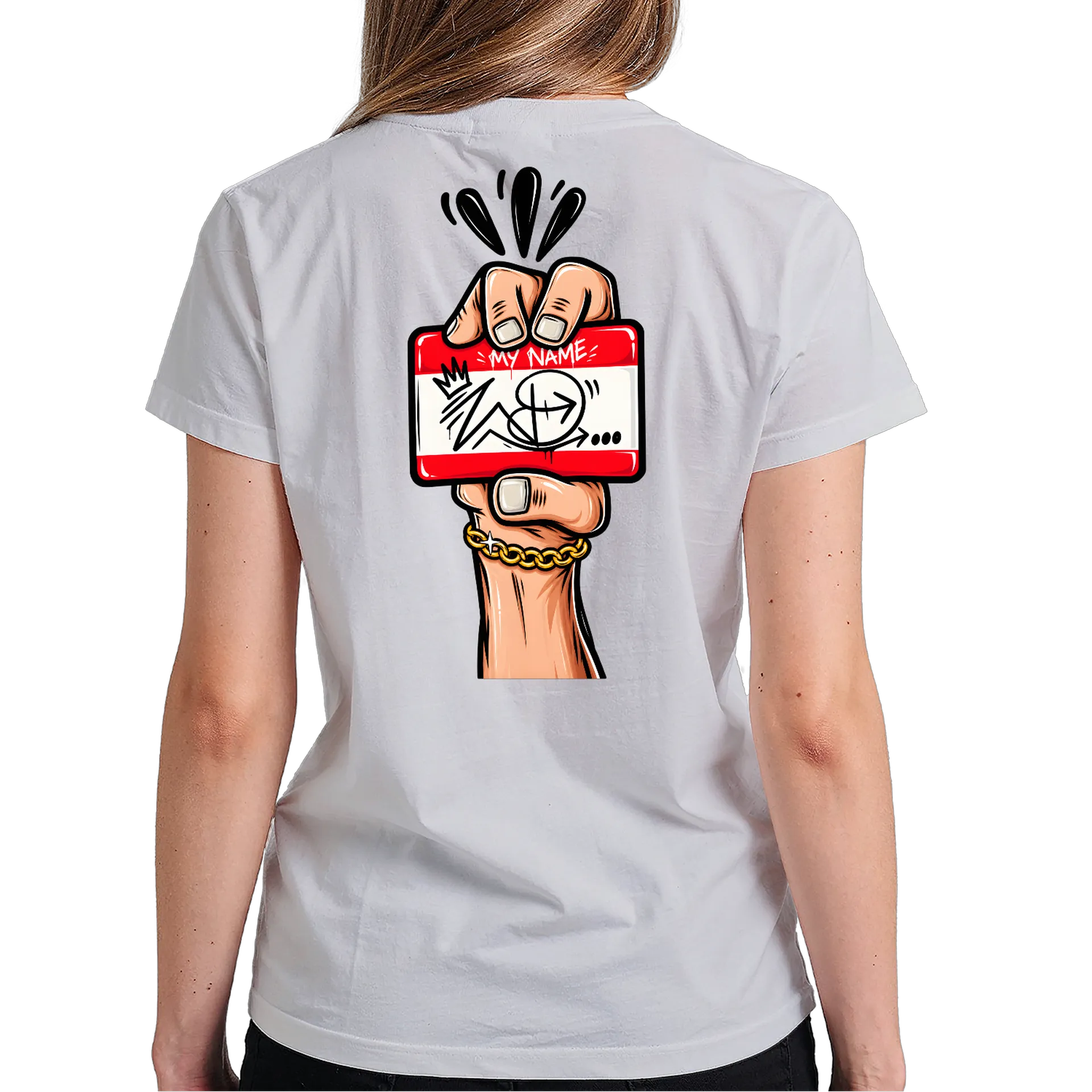 Camiseta My Name Graffiti 100% Algodão de Custom The WD — imagem 5 de 6