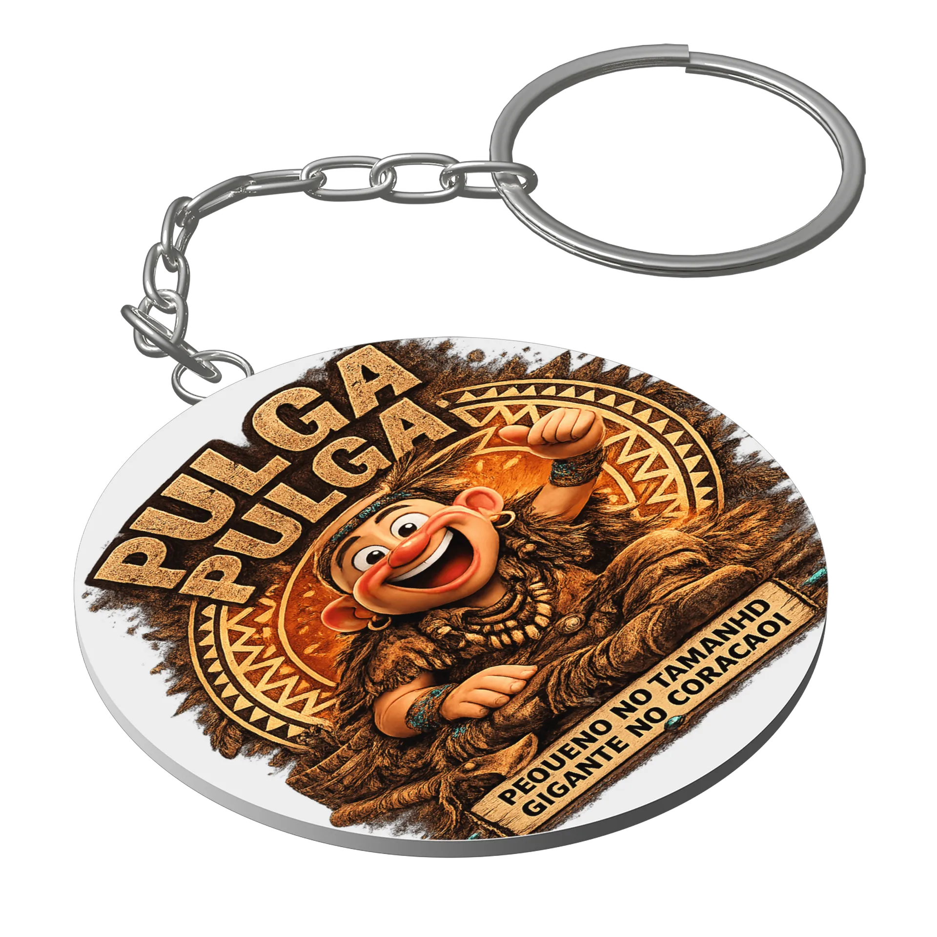 Chaveiro MDF Pulga Pulga Personagem Divertido - Imagem 1