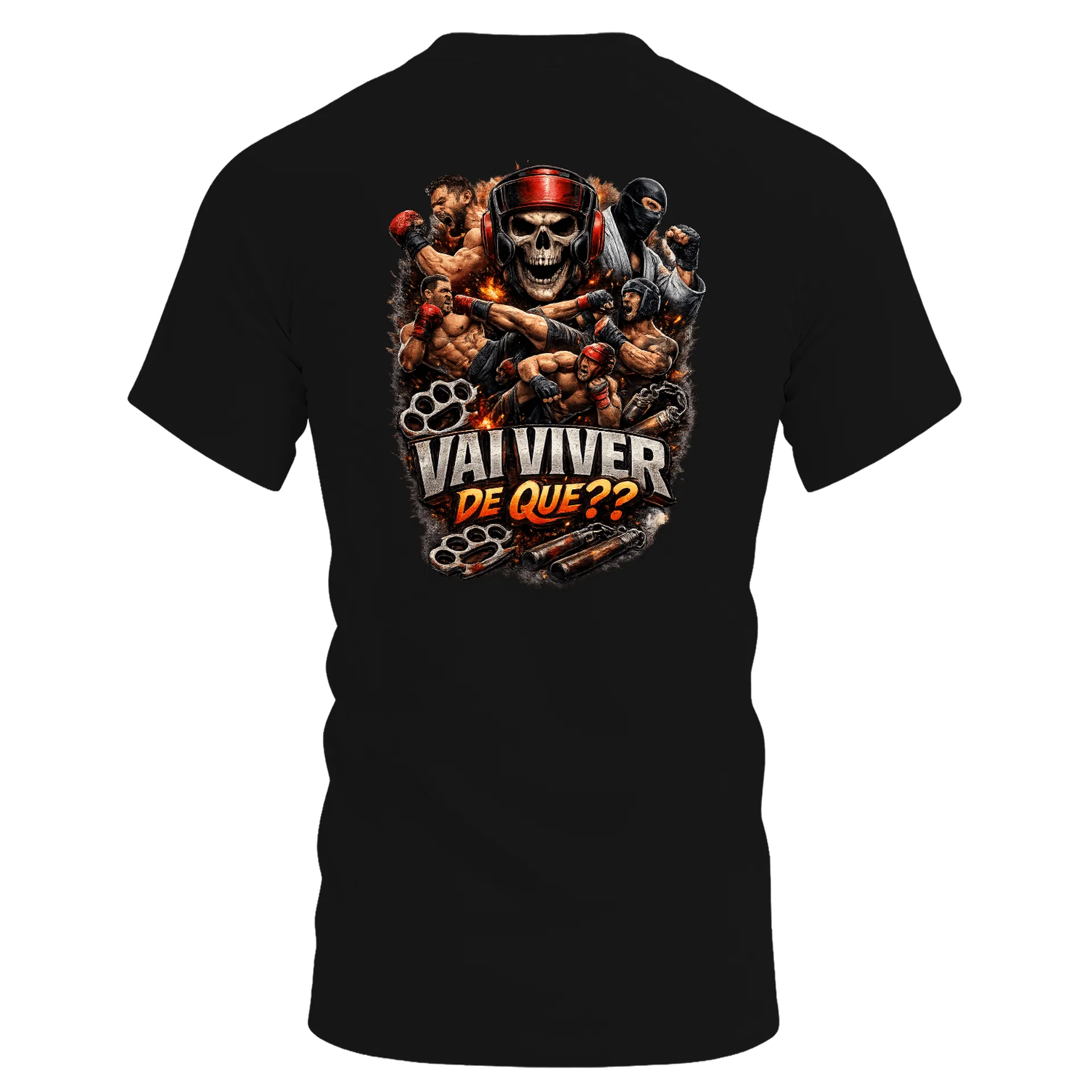 Camiseta DryFit mestres da fúria-Vai viver de que?? de Wagnão