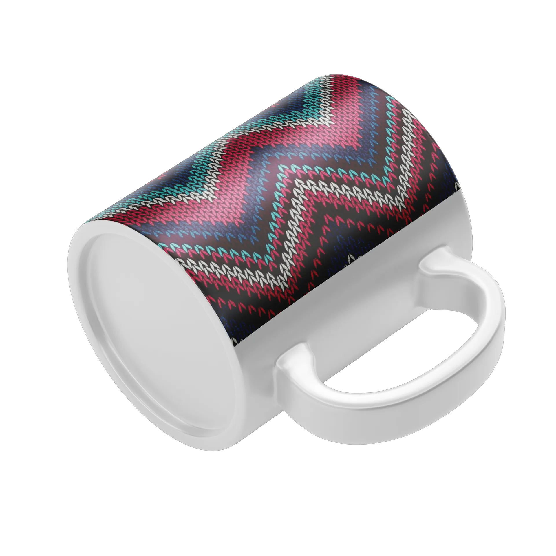 Caneca Porcelana Estampa Étnica Zig Zag 325ml - Imagem 4
