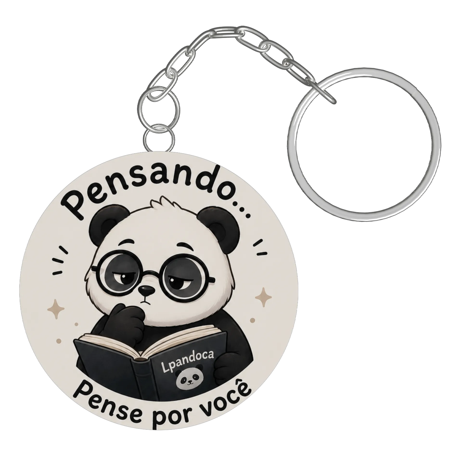 Chaveiro do panda pensando - Imagem 3