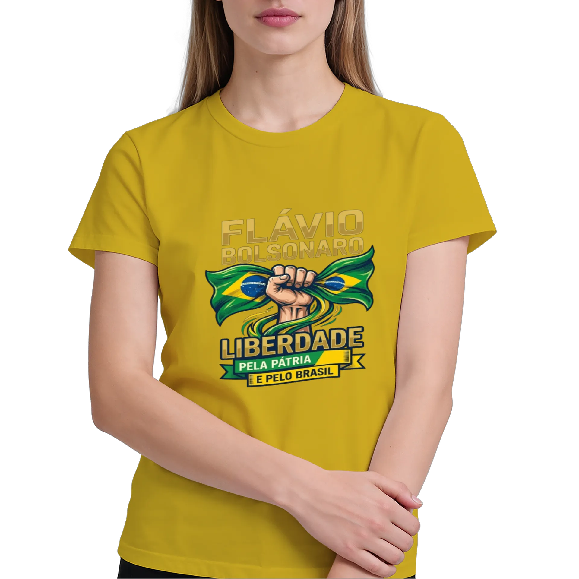 Camiseta Estampa Liberdade Brasil 100% Algodão - Imagem 4