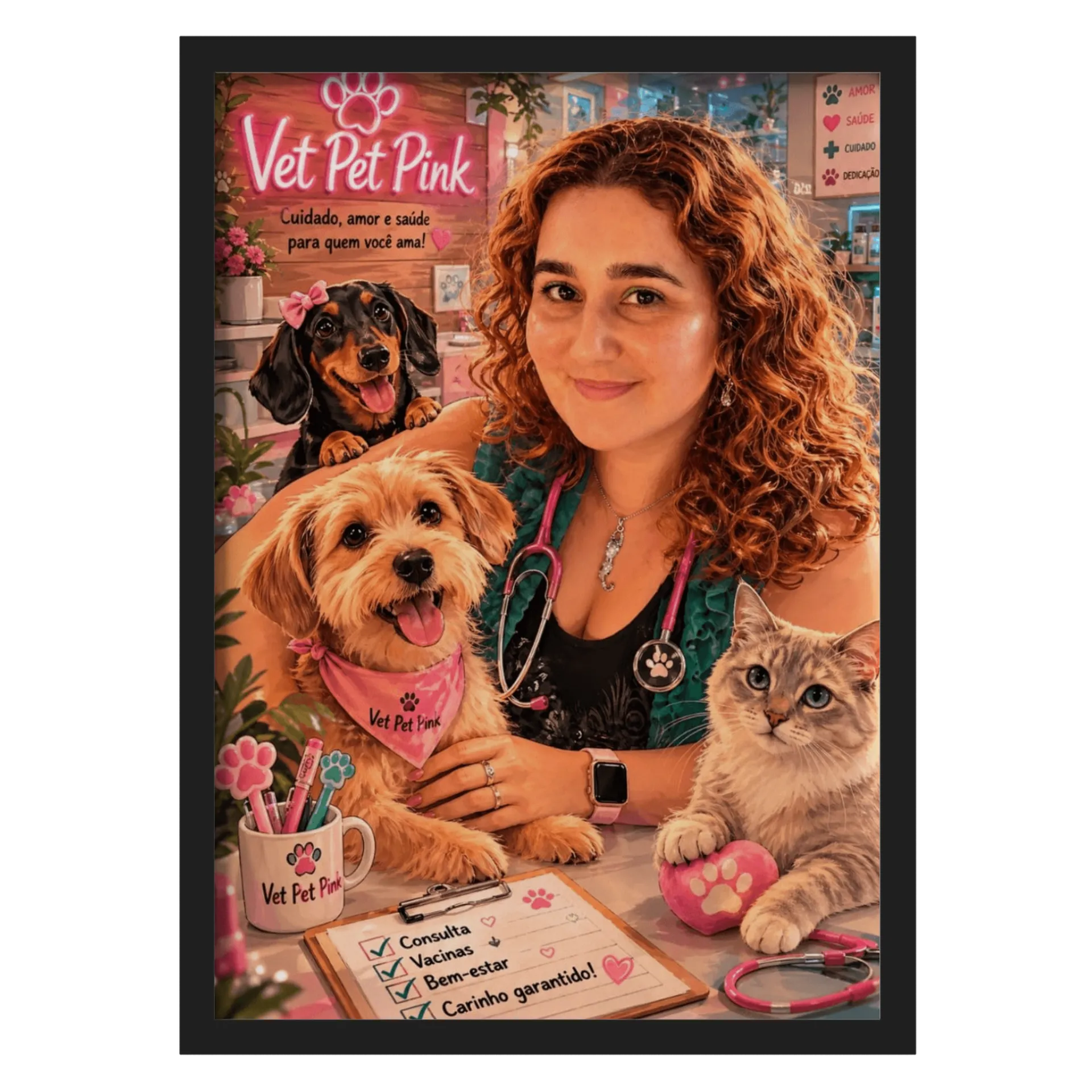 Quadro Personalizado A3 MDF e Vidro - Imagem 1