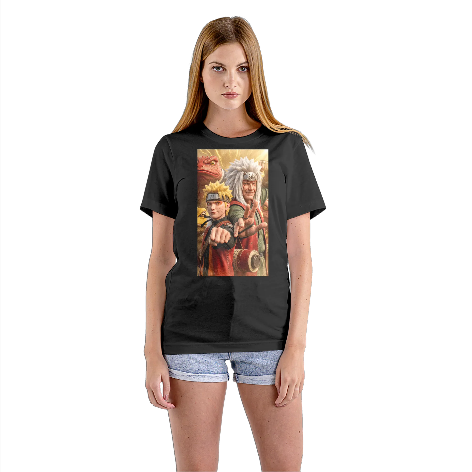 Camiseta Babylook Naruto Jiraiya Sapos 100% Algodão - Imagem 3
