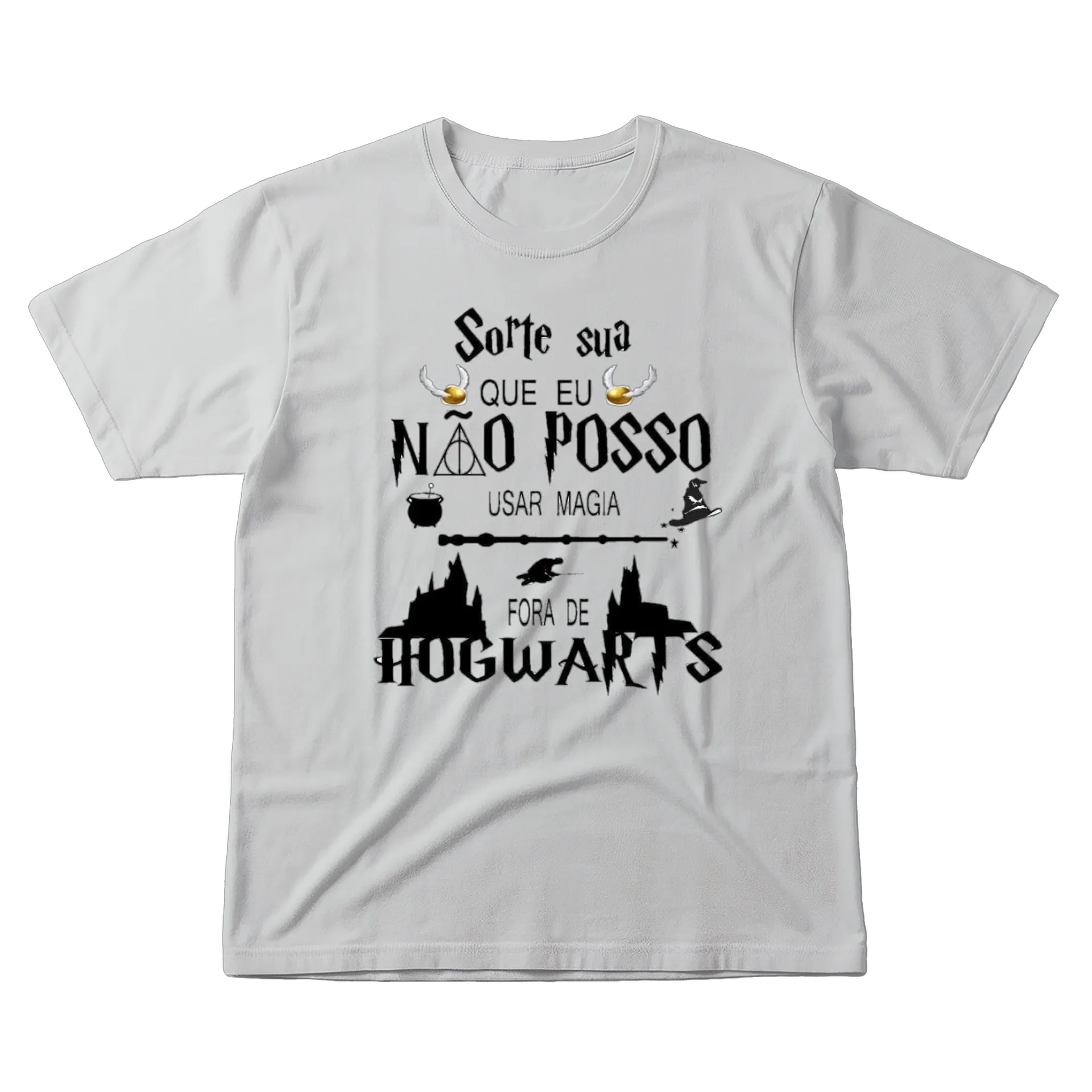 Camiseta Estampa Hogwarts 100% Algodão - Imagem 1