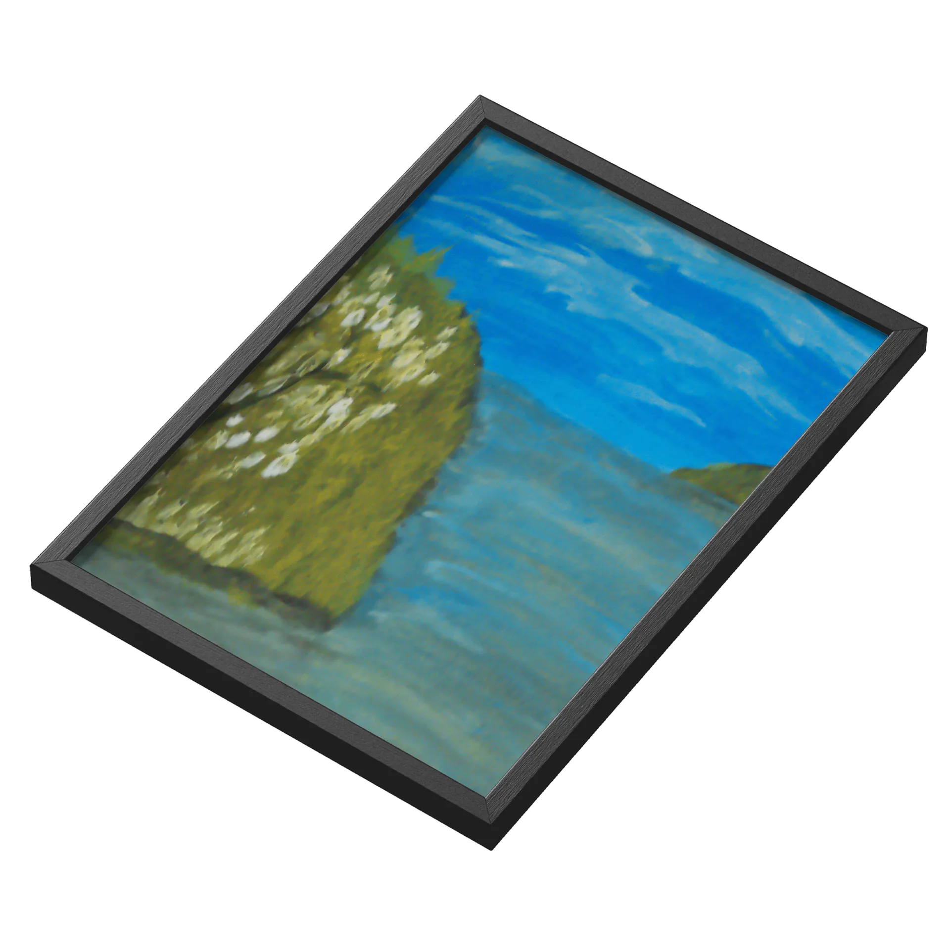 Quadro Paisagem de Lago com Montanhas A3 com Vidro - Imagem 3