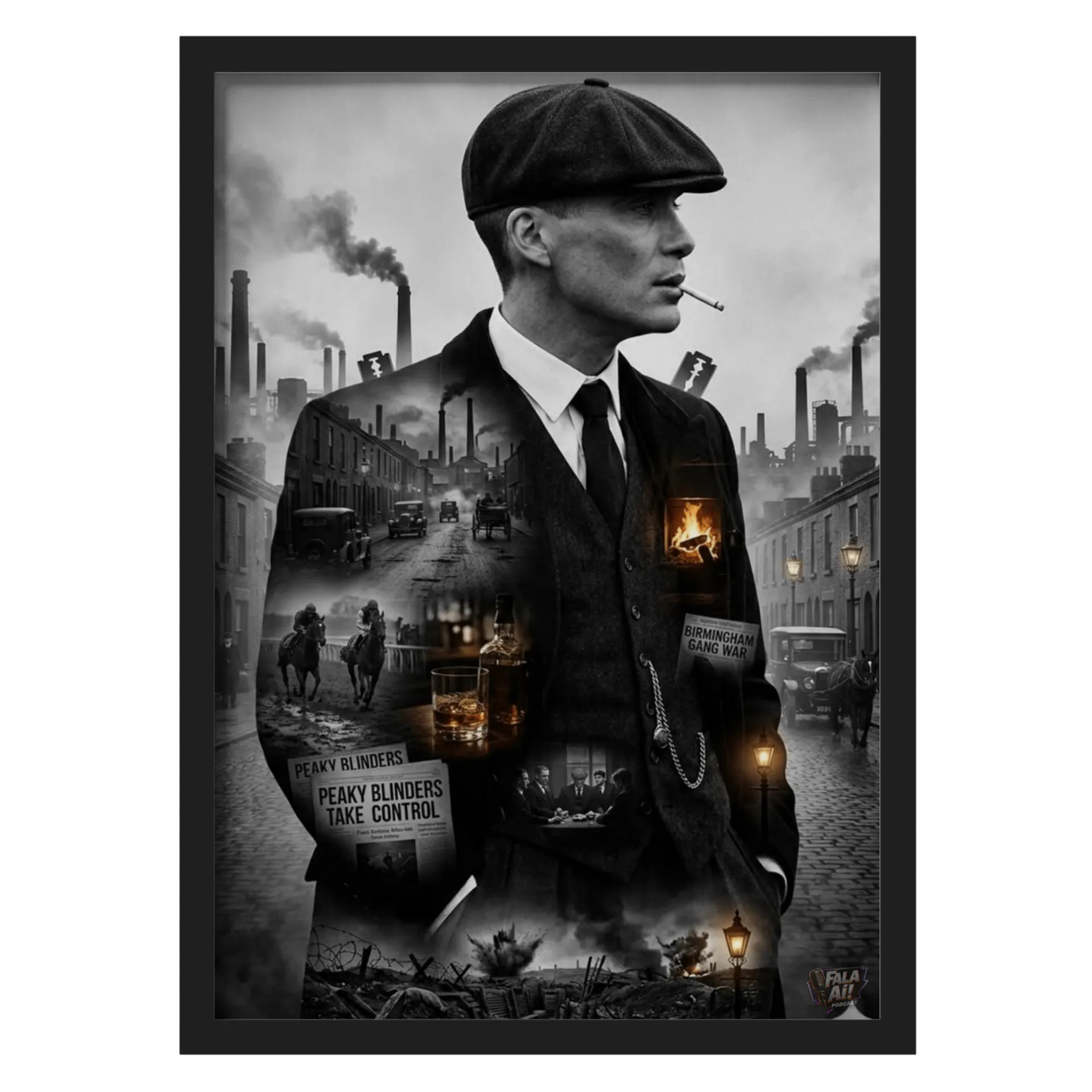 Quadro A3 personalizado Peaky Blinders - Imagem 1