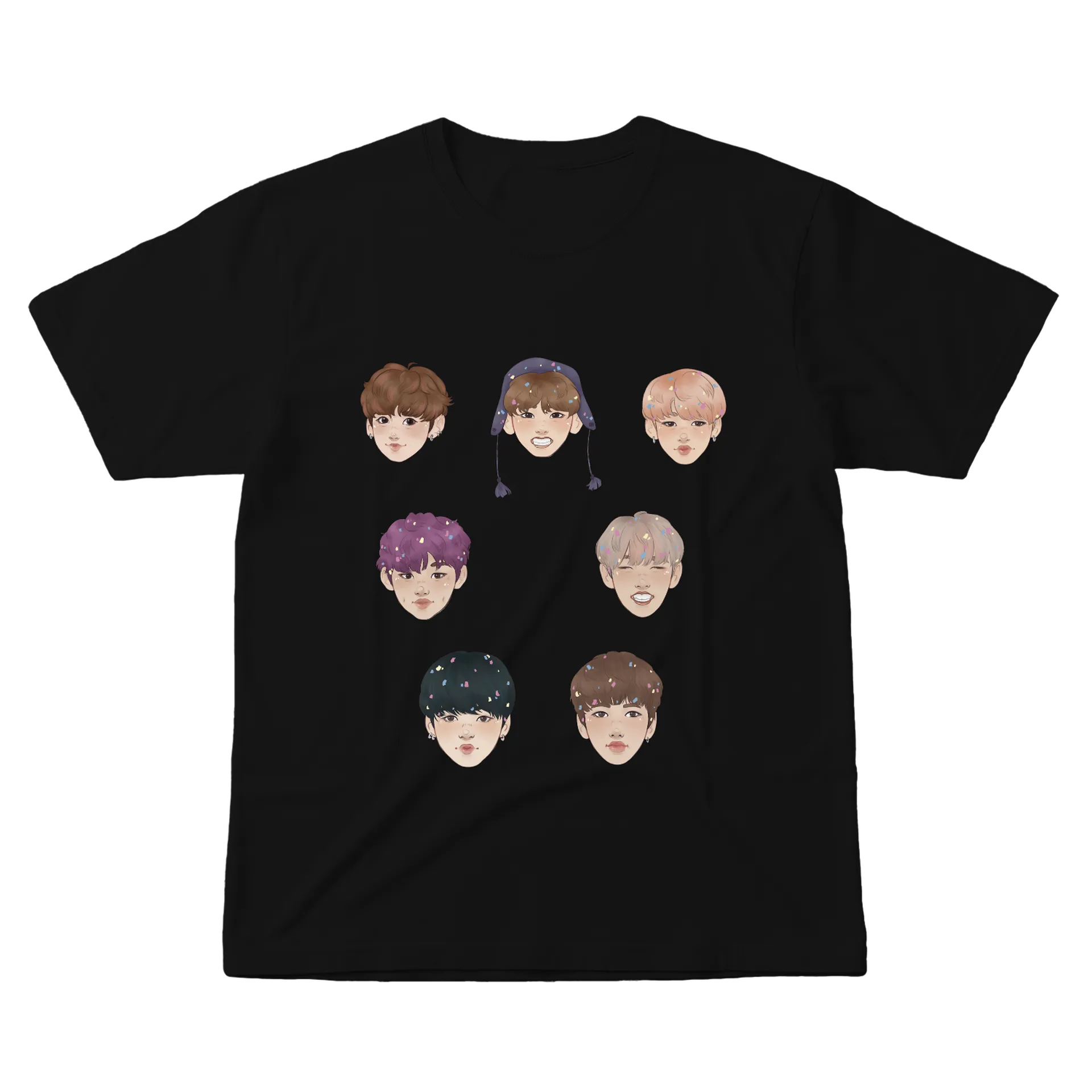 Camiseta Estampa BTS Personagens 100% Algodão de EFXDante