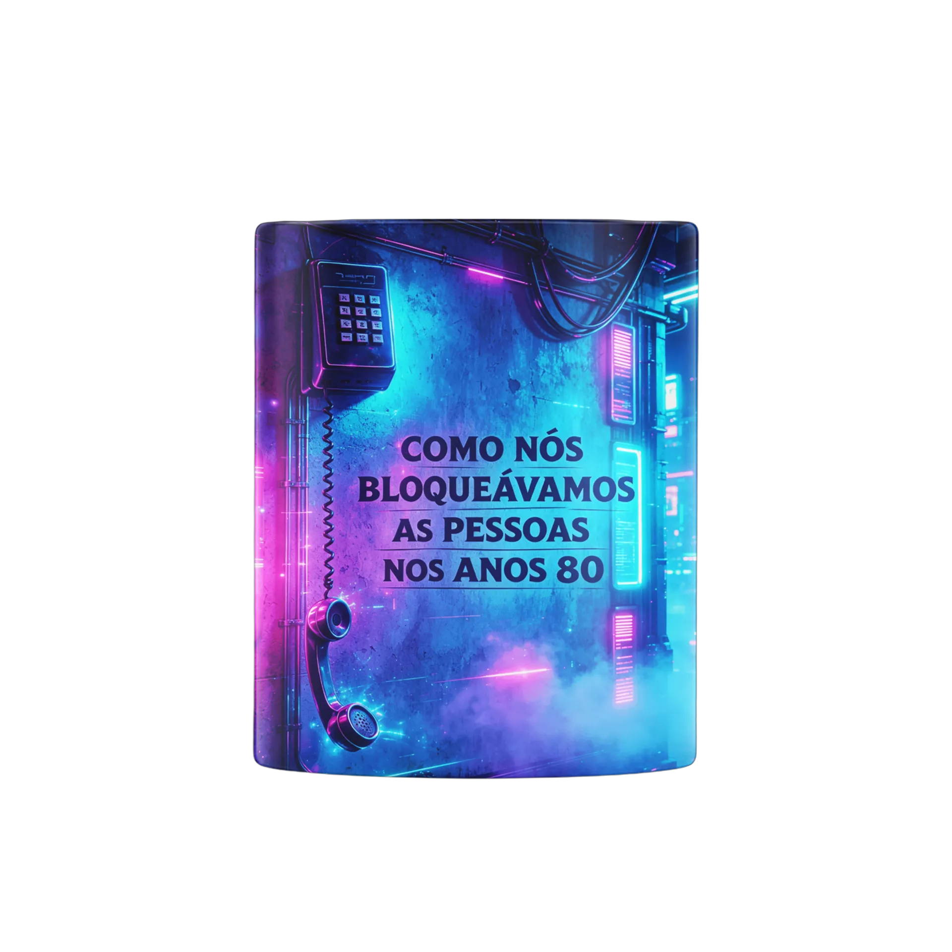 Caneca Porcelana Frase Neon 325ml - Imagem 1